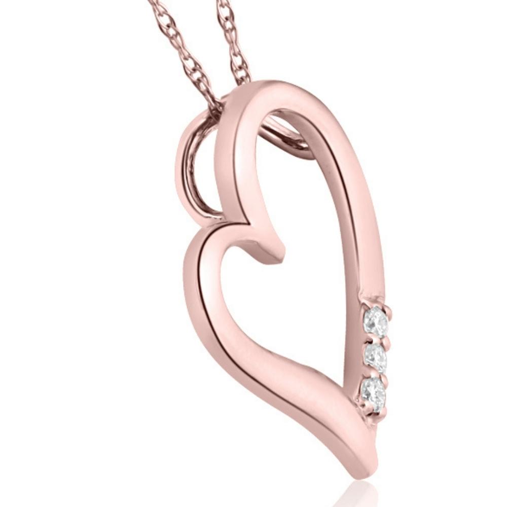VS Diamond Pendant Heart Shape Necklace Lab Grown