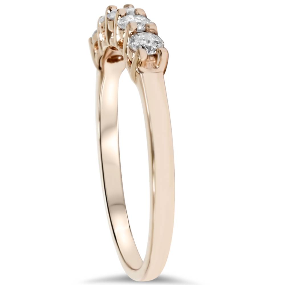 1/2 ct Five Stone Diamond Ring 10K Rose Gold