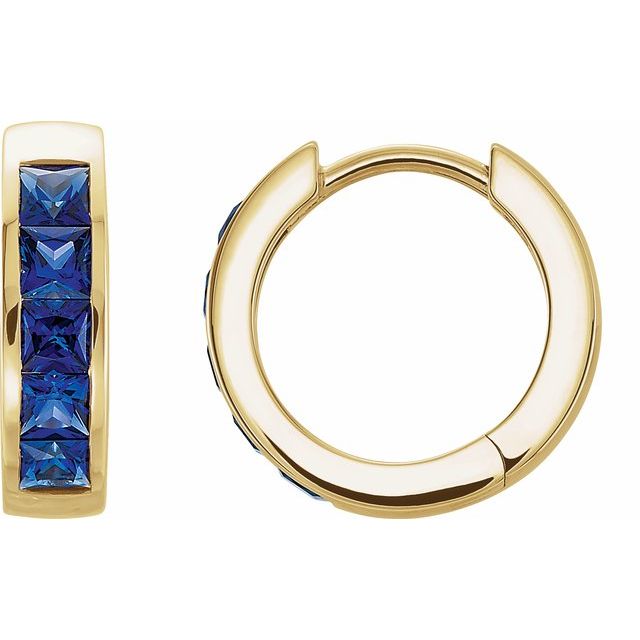 Lab-grown Diamond Hoop Earrings in 14K White Gold