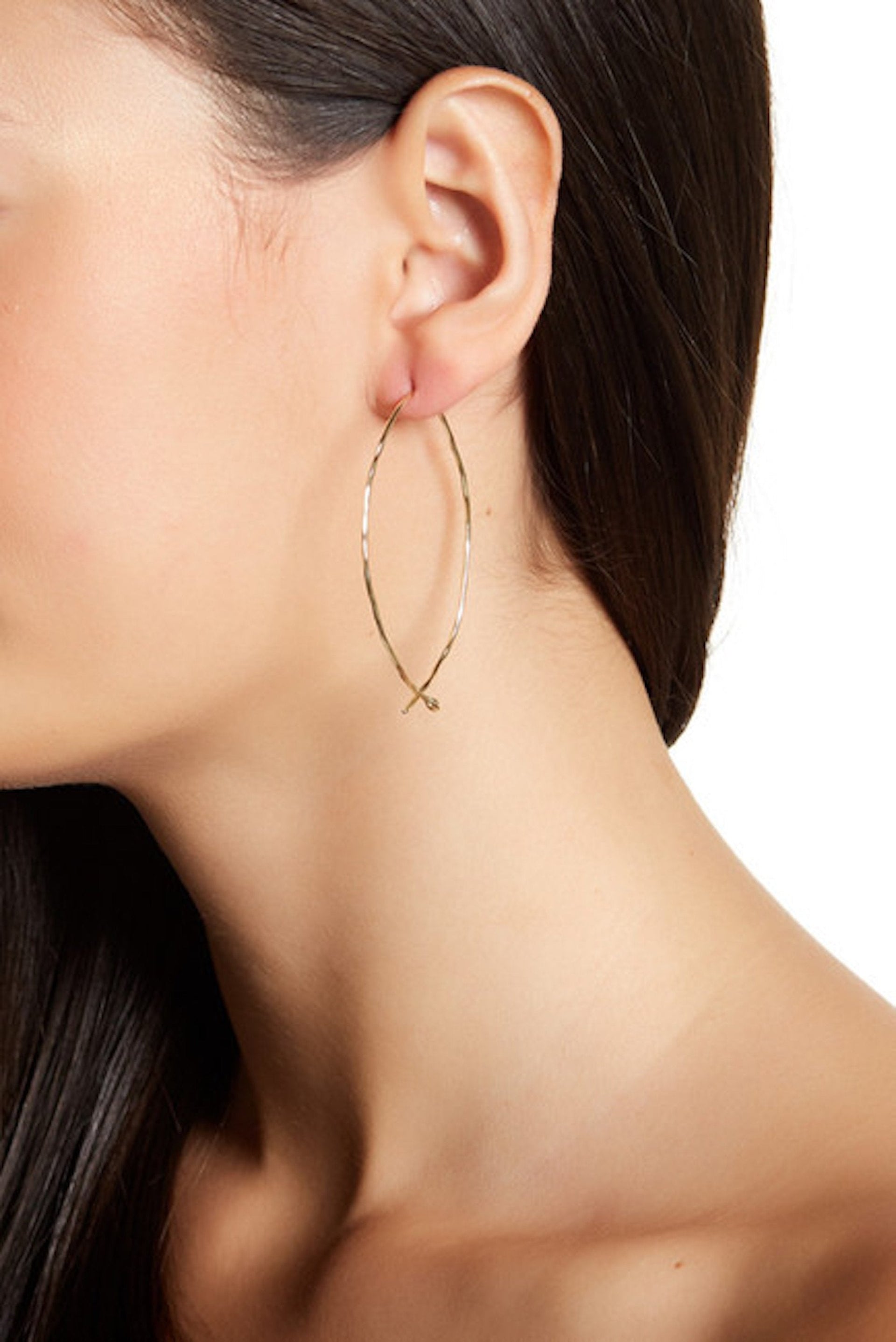Adornia Wire Threader Earrings gold
