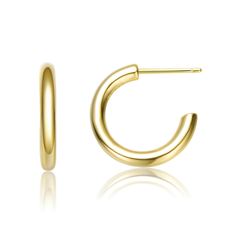 14k Gold Plated Open Hoop