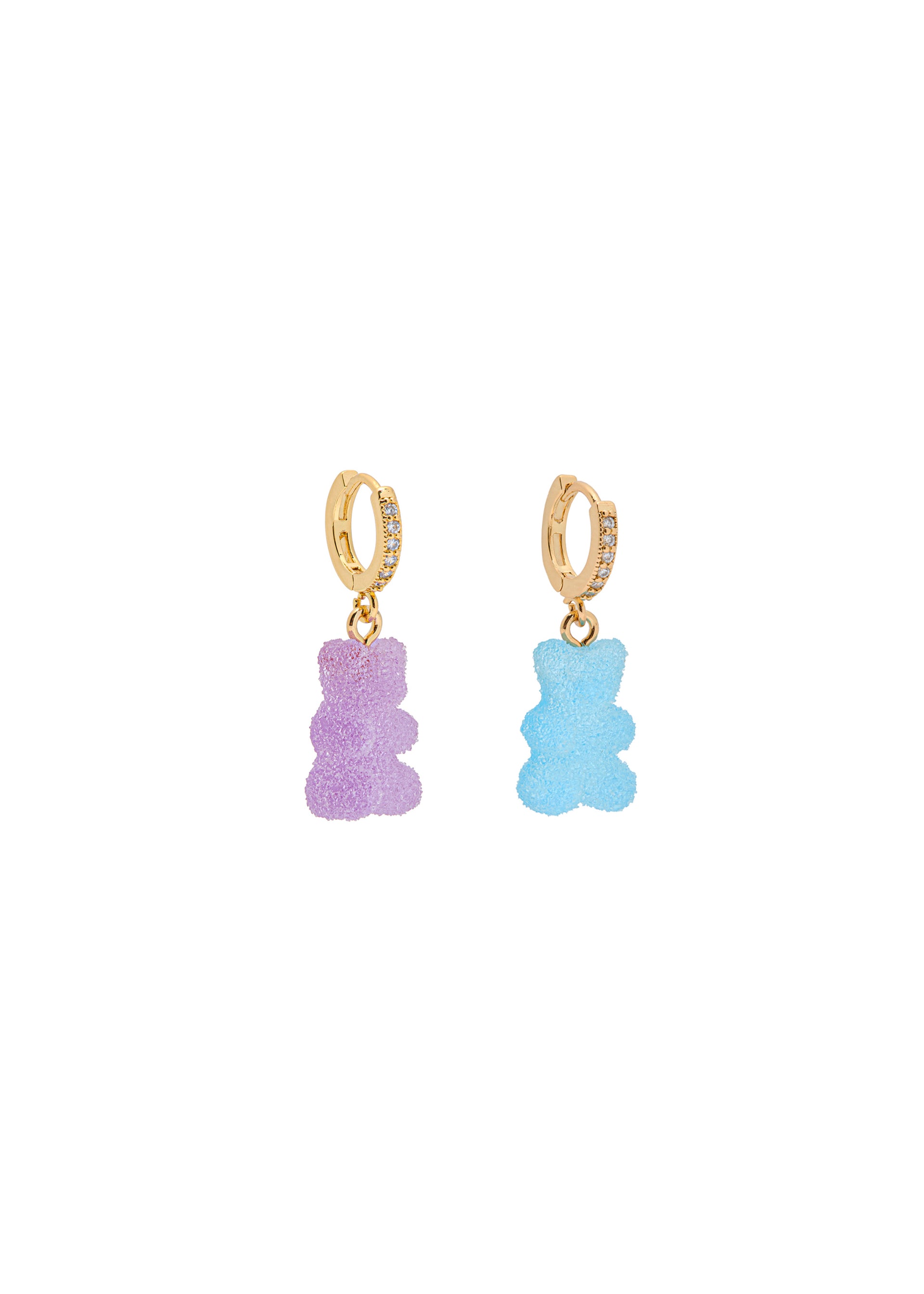 Fizzy Nostalgia Bear 18kt gold-plated hoop earrings