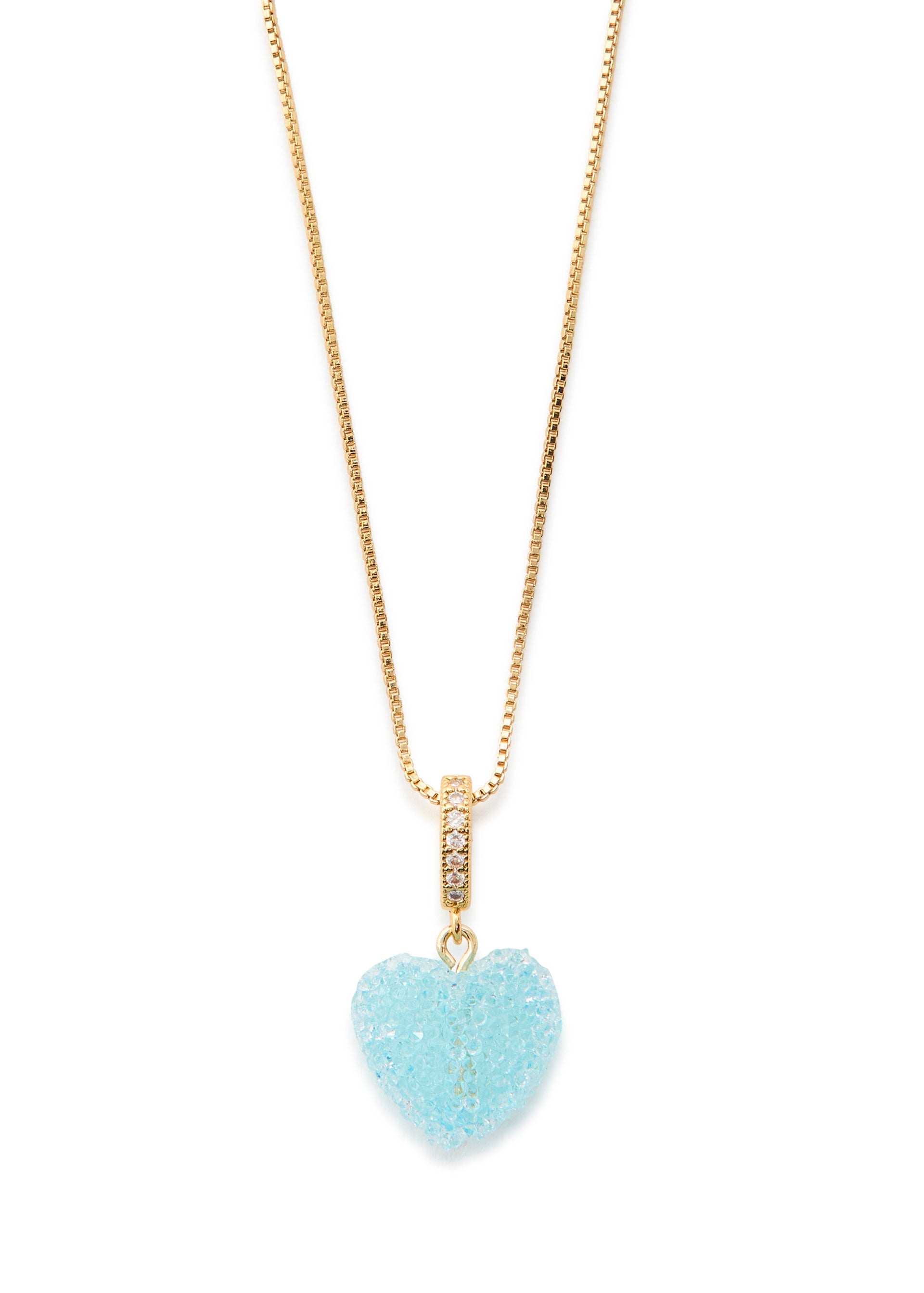 Jelly Heart 18kt gold-plated necklace