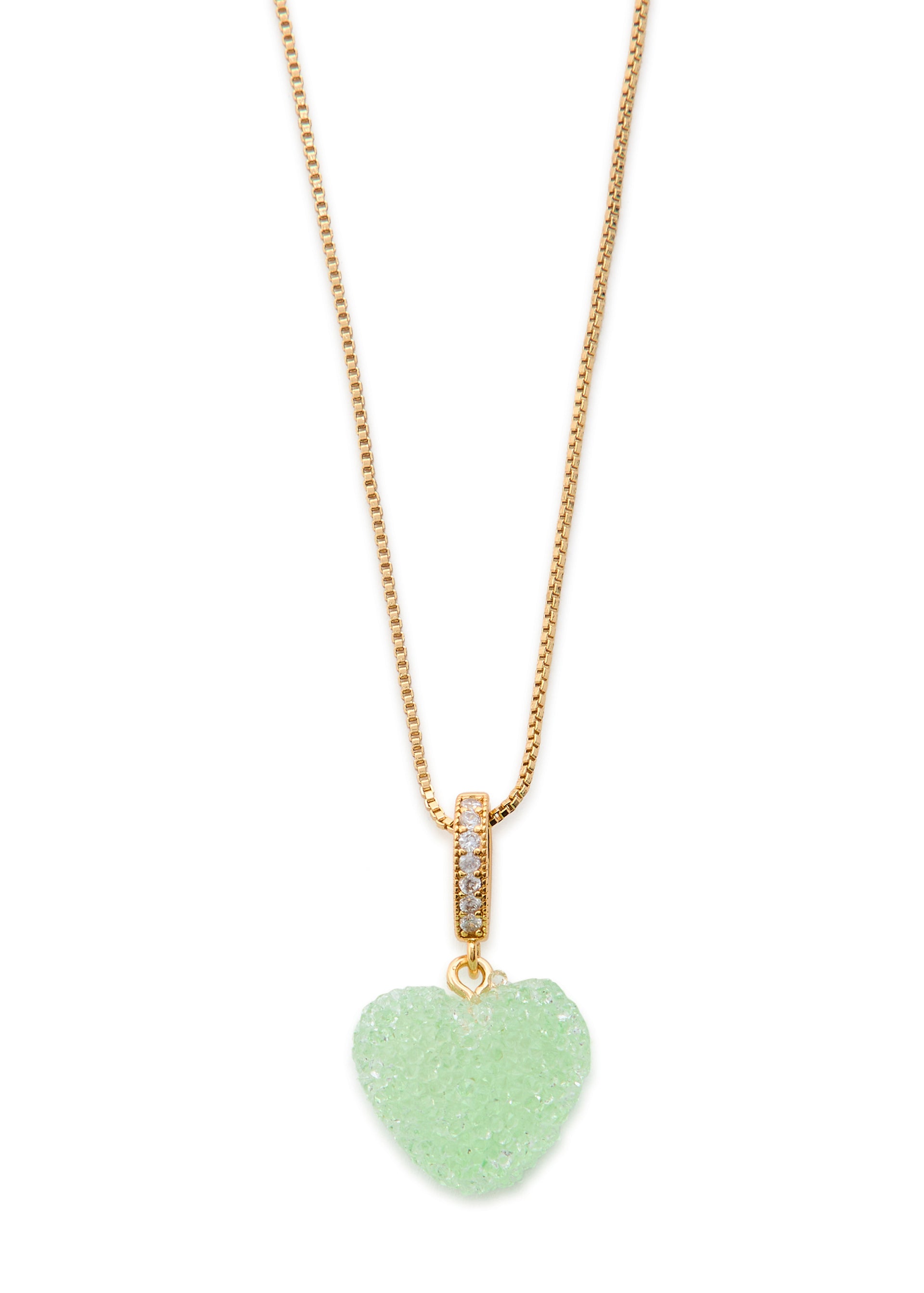 Jelly Heart 18kt gold-plated necklace