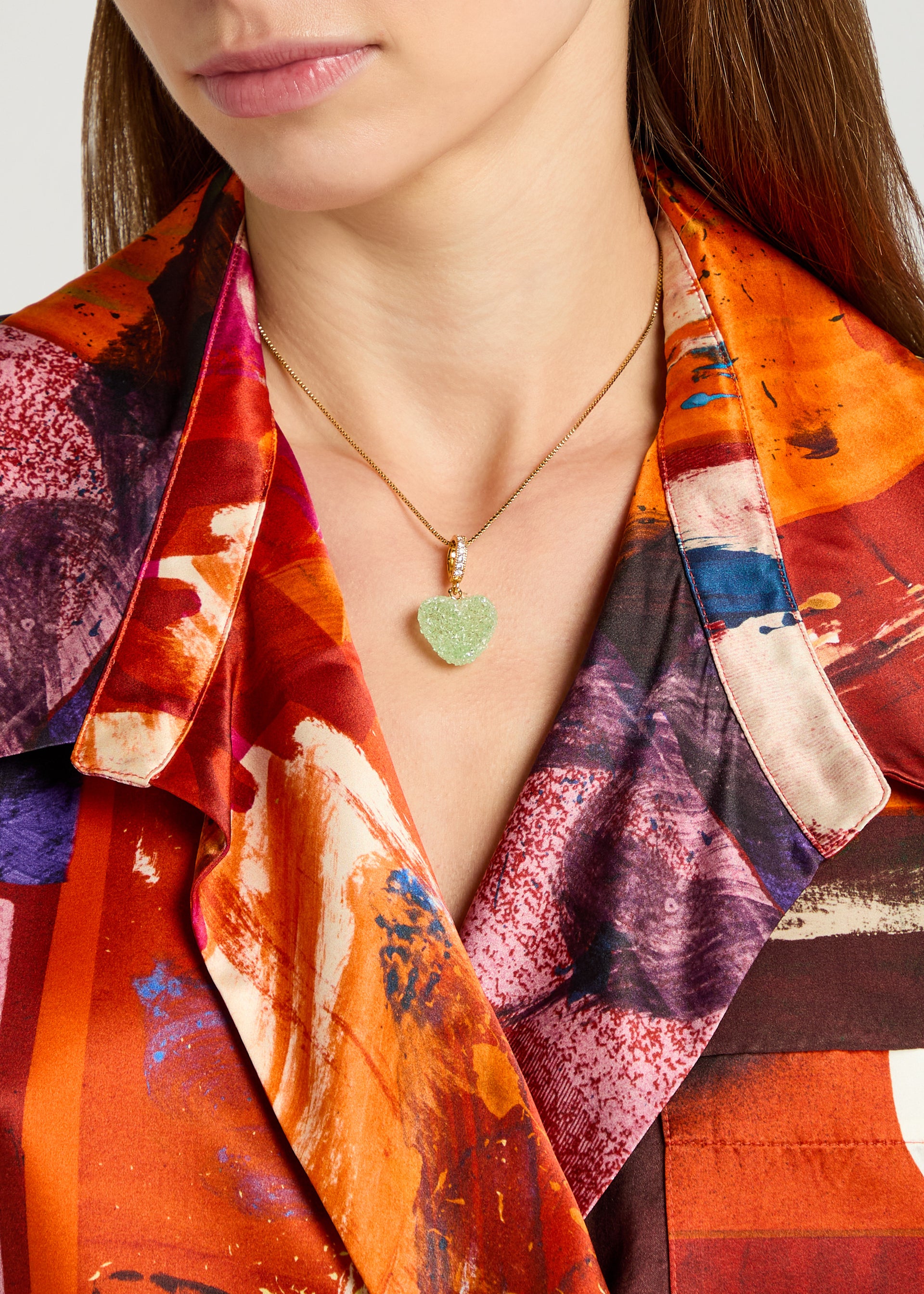 Jelly Heart 18kt gold-plated necklace