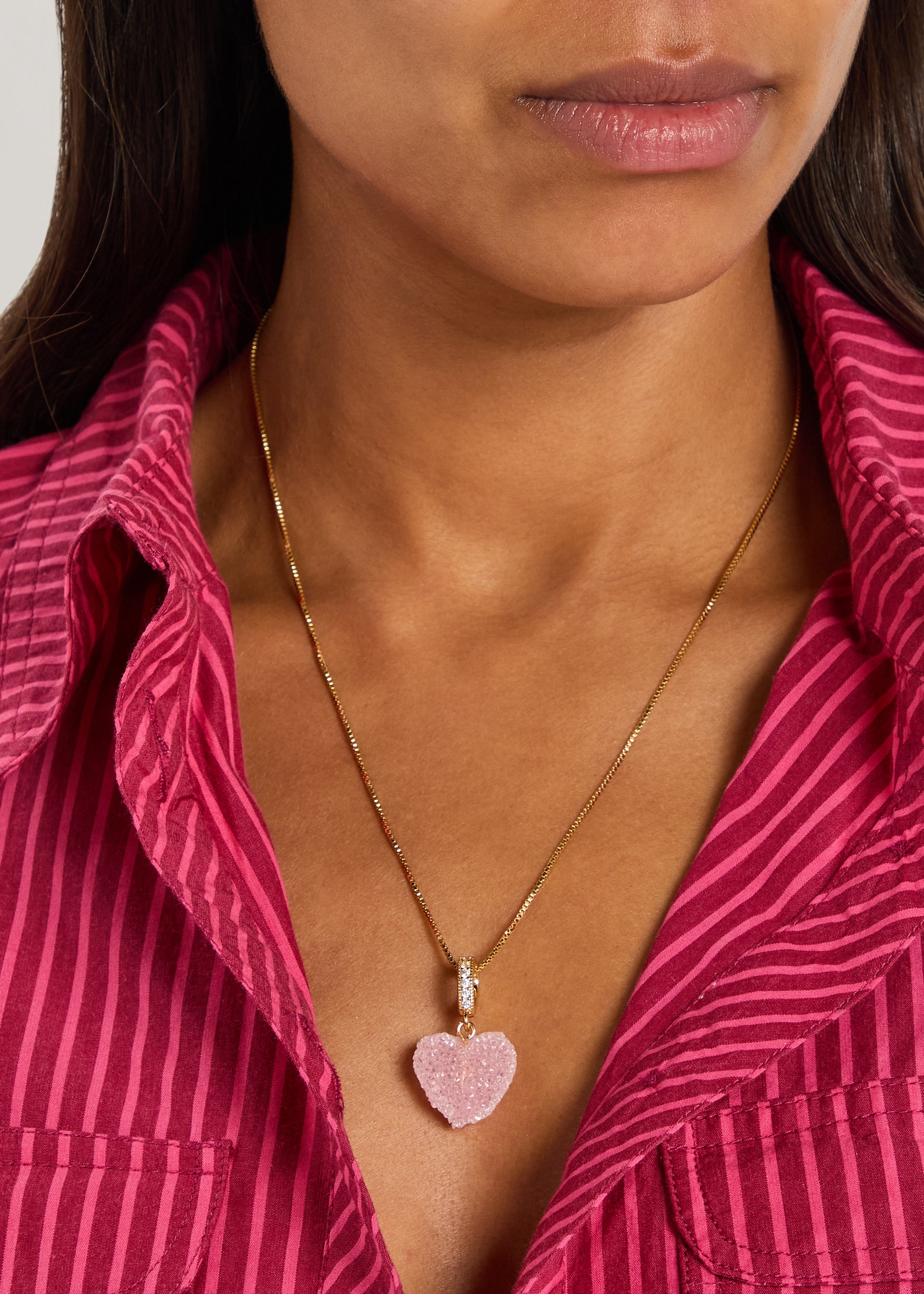 Jelly Heart 18kt gold-plated necklace