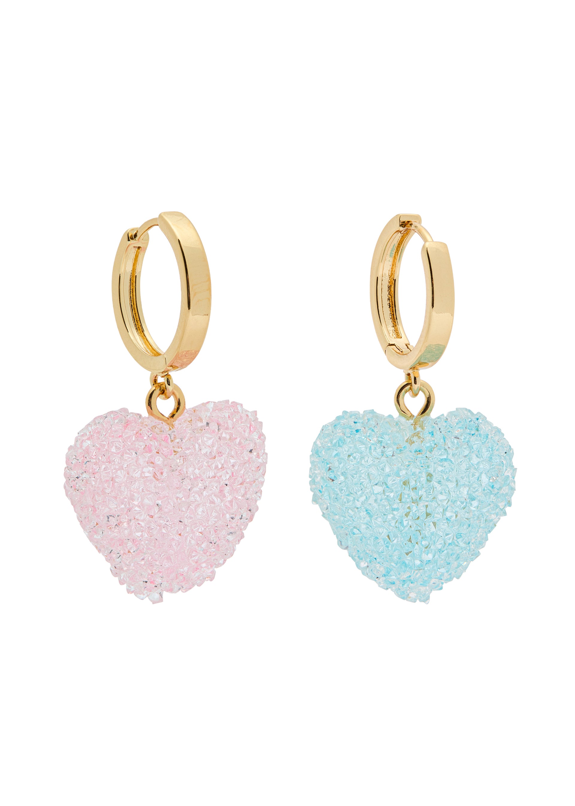 Jelly Heart 18kt gold-plated hoop earrings