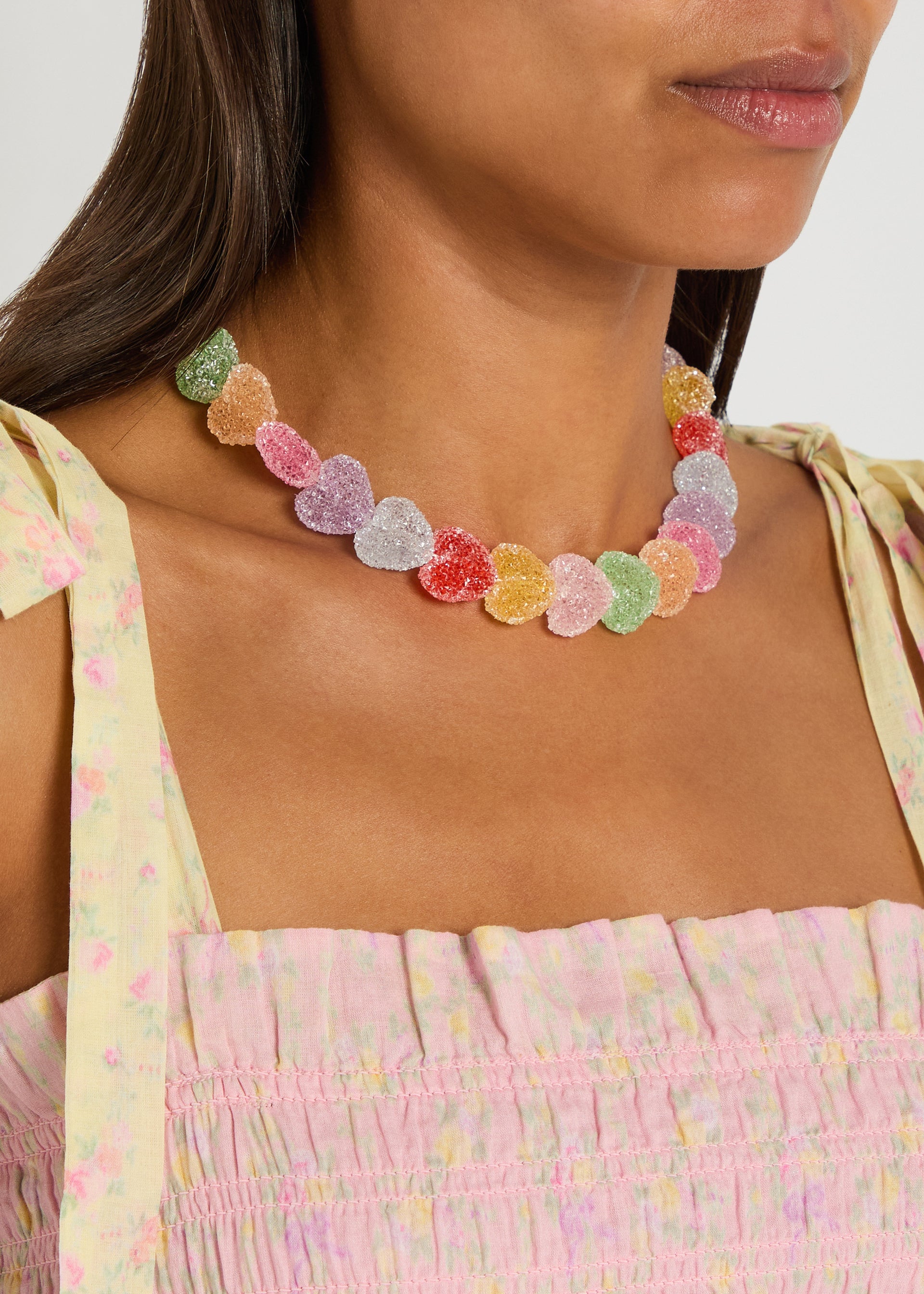 Jelly Heart 18kt gold-plated necklace