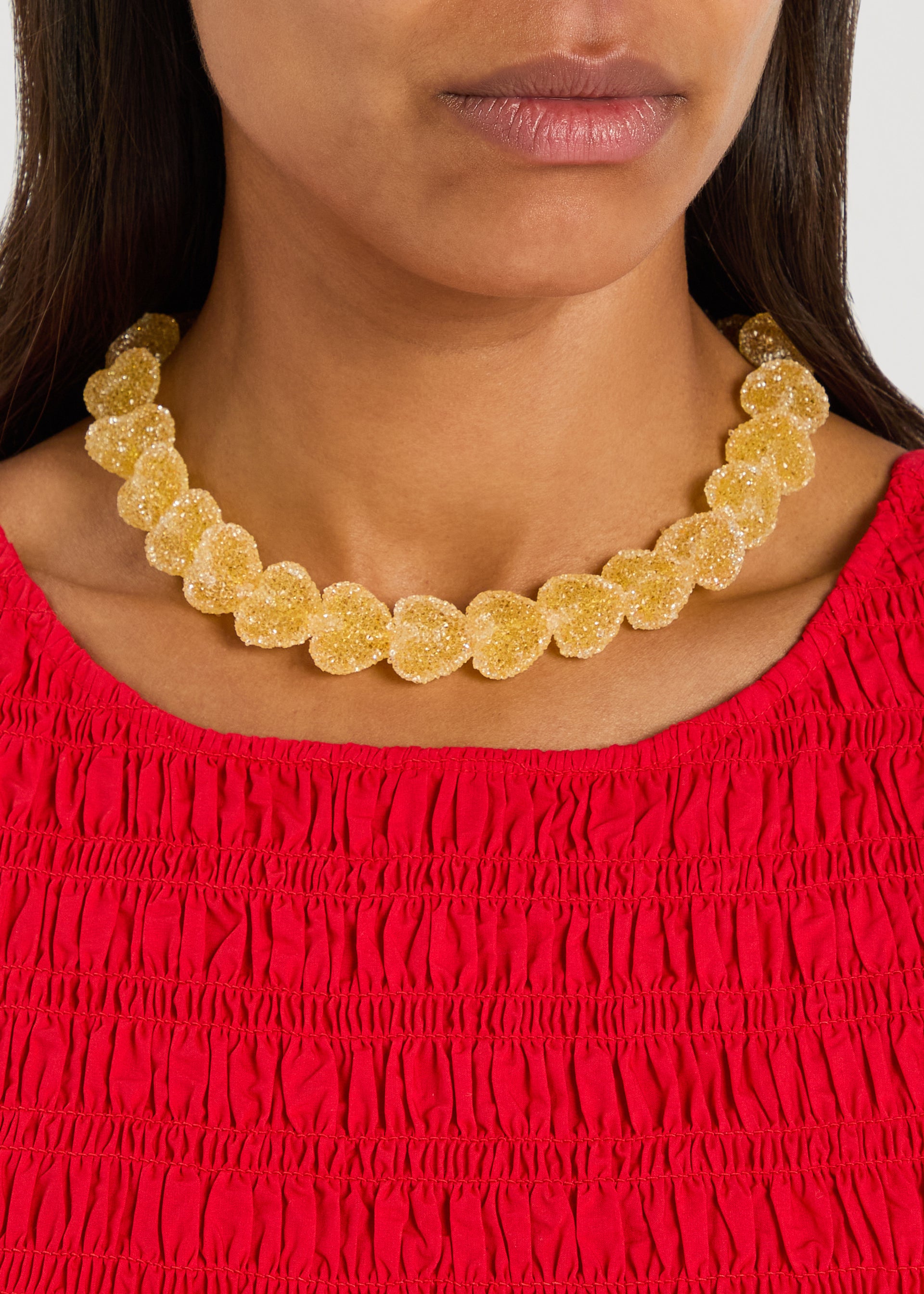 Jelly Heart 18kt gold-plated necklace