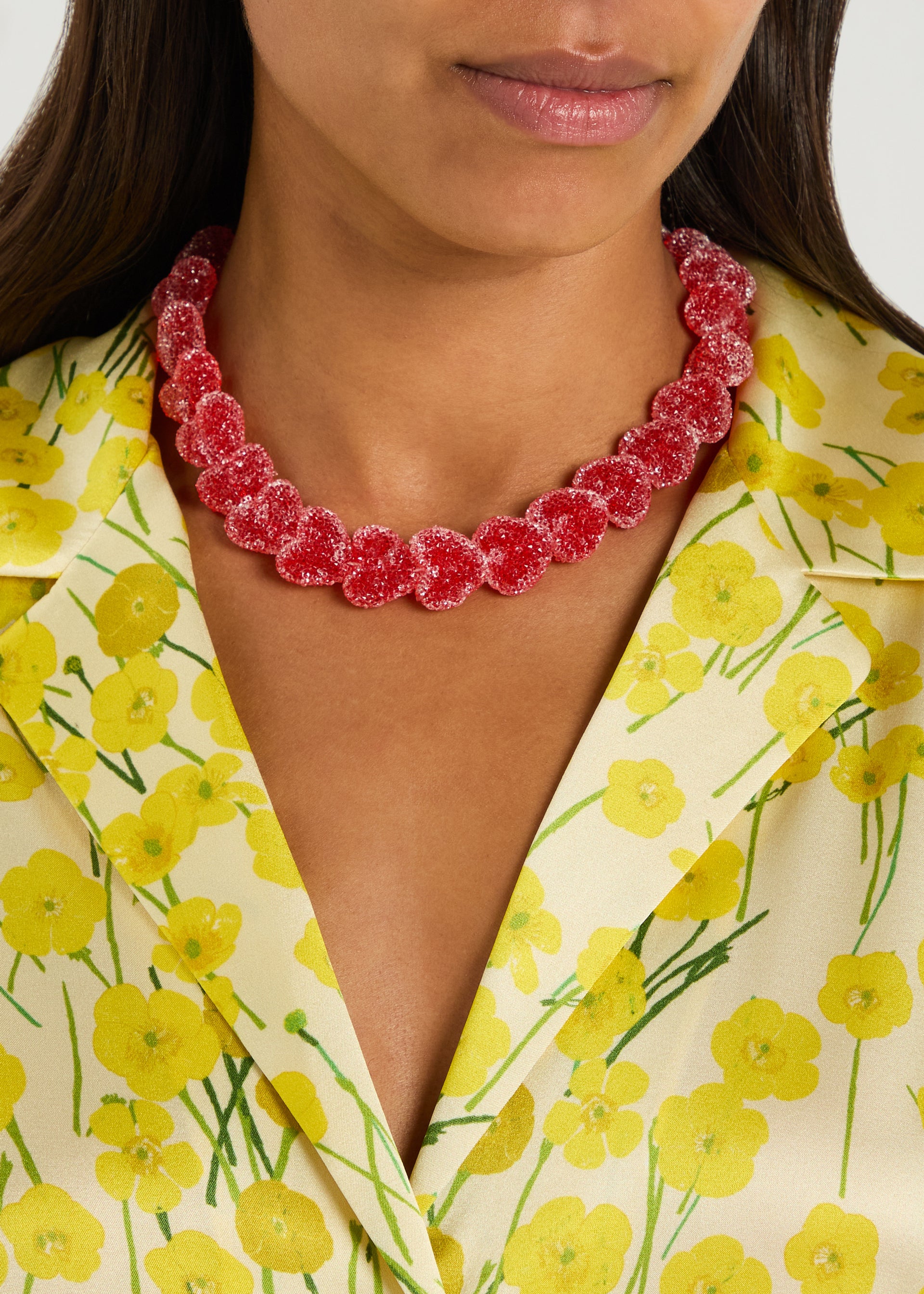 Jelly Heart 18kt gold-plated necklace