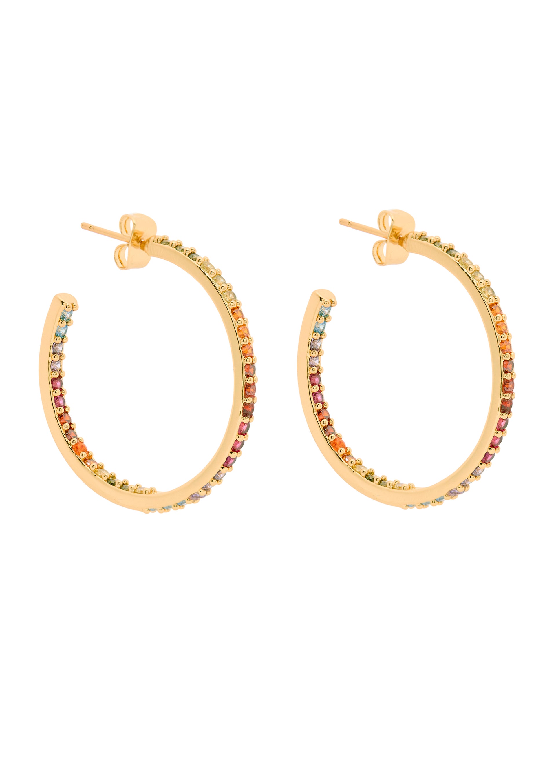 Serena 18kt gold-plated hoop earrings