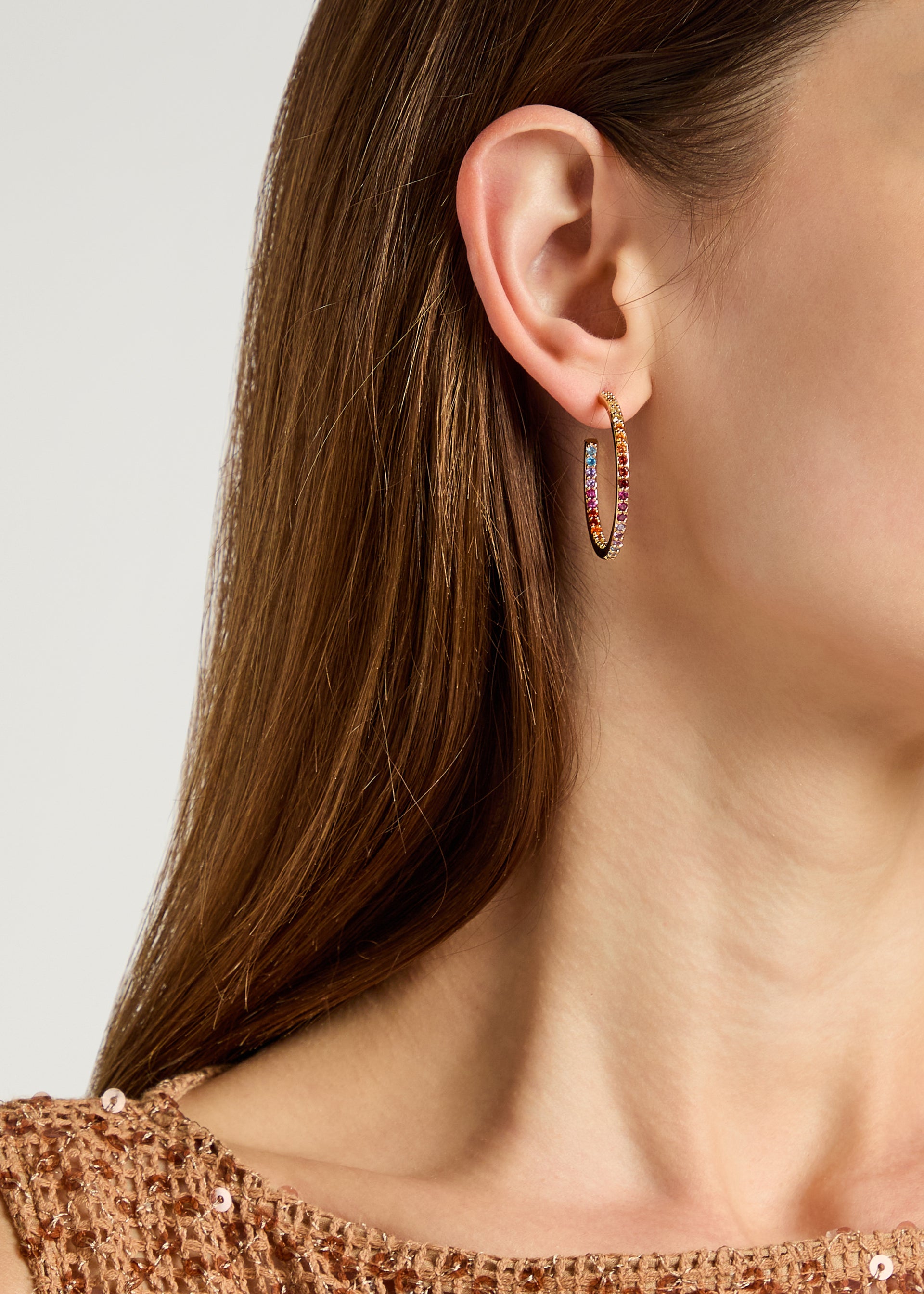 Serena 18kt gold-plated hoop earrings
