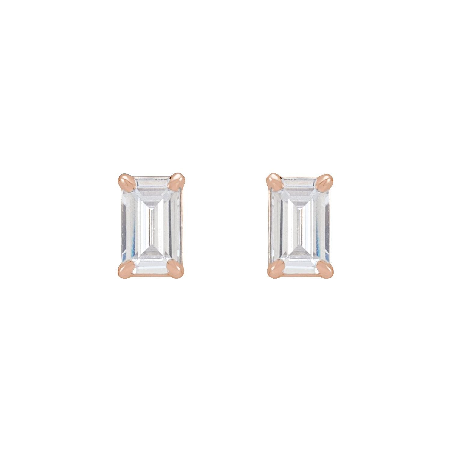 14K Gold 3/4ct Lab-grown Diamond Earrings Clarity SI Color G-H