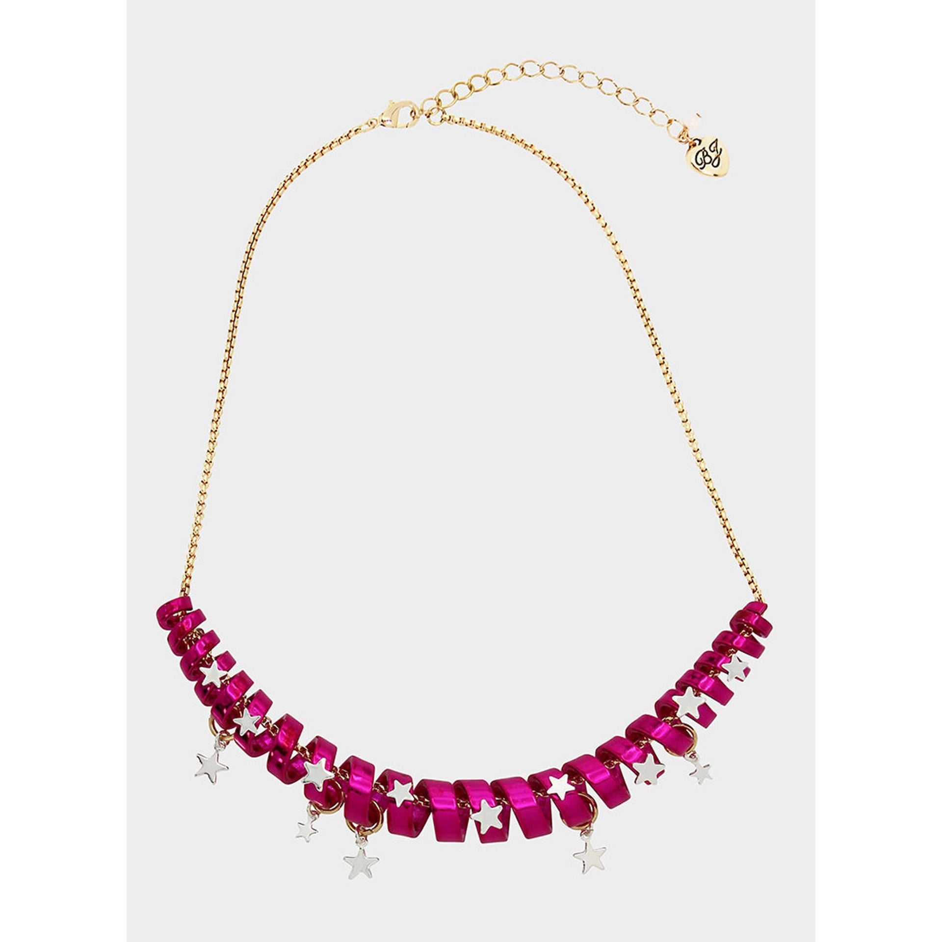 Betseys Holiday Coil Necklace Pink