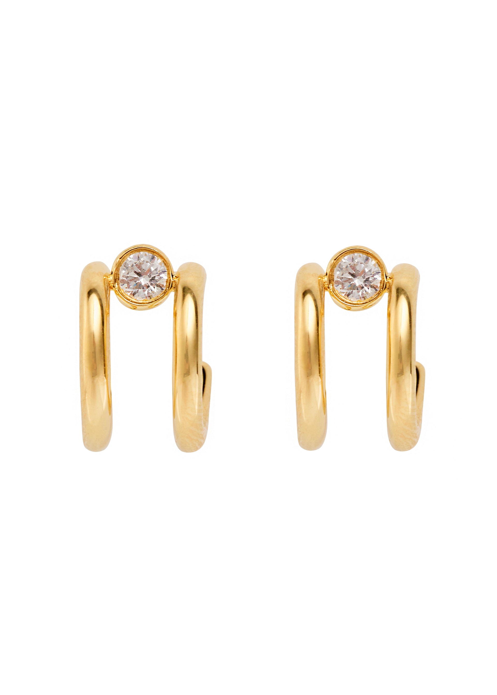 Odile 18kt gold-plated hoop earrings
