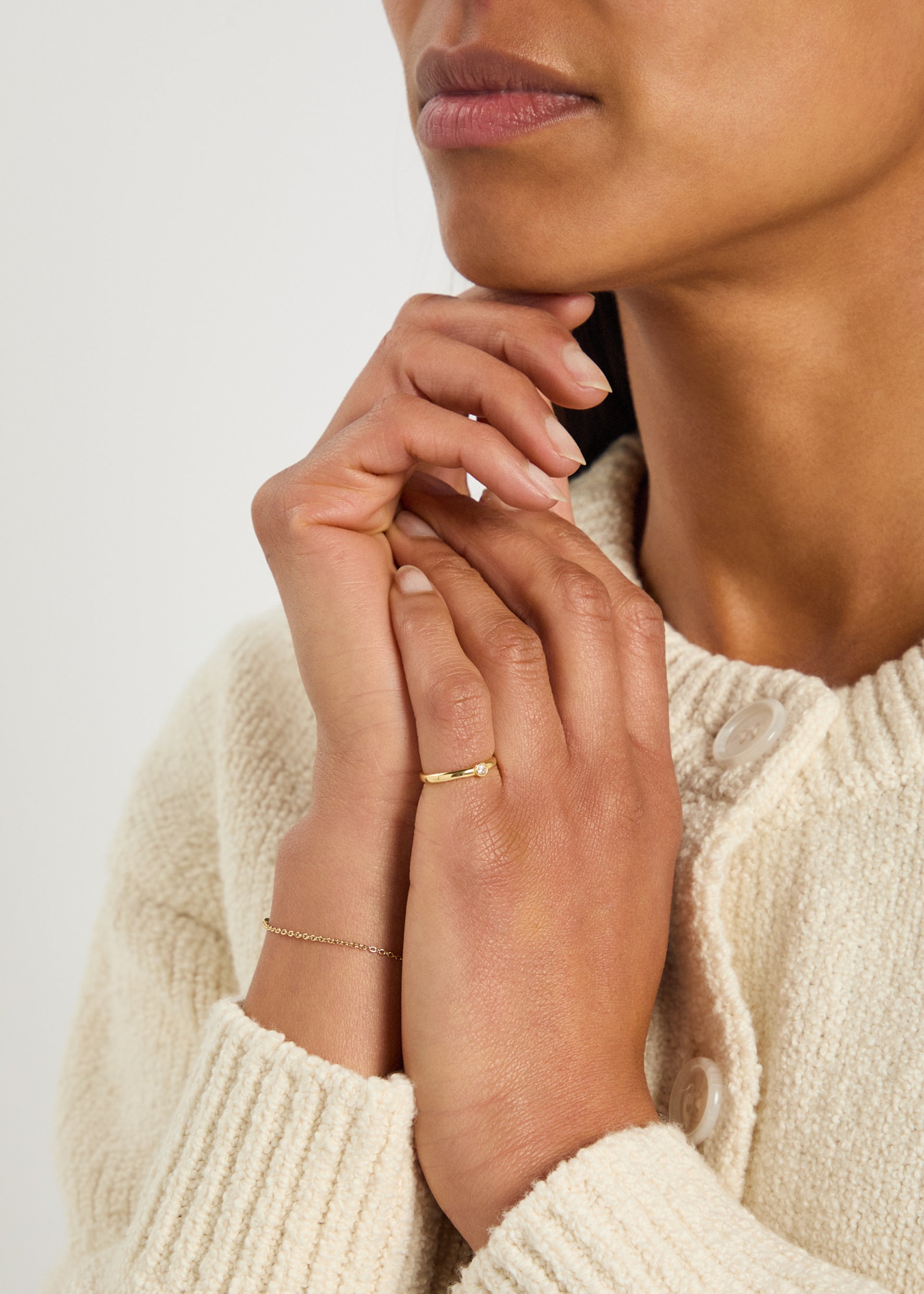 Odile Mini 18kt gold-plated ring
