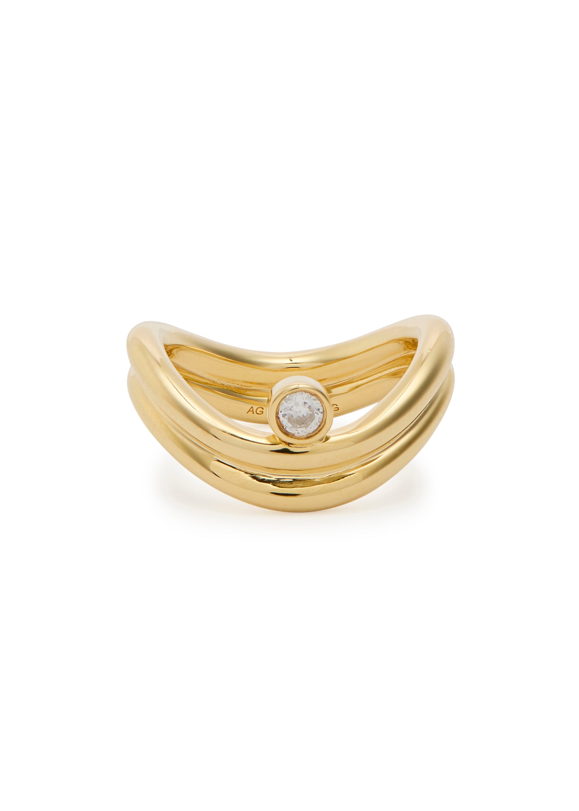 Odile 18kt gold-plated ring