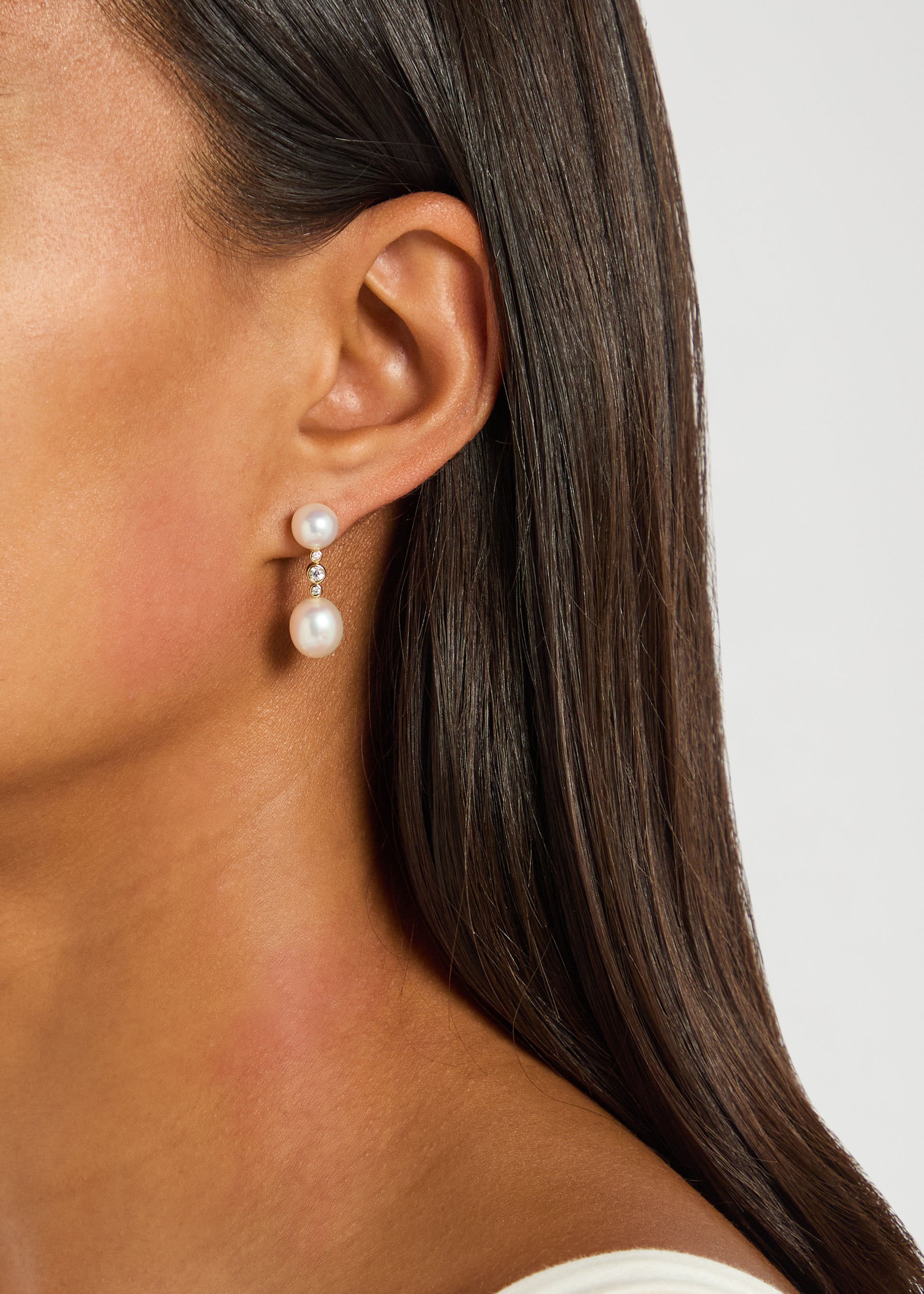 Odile Pearl 18kt gold-plated drop earrings