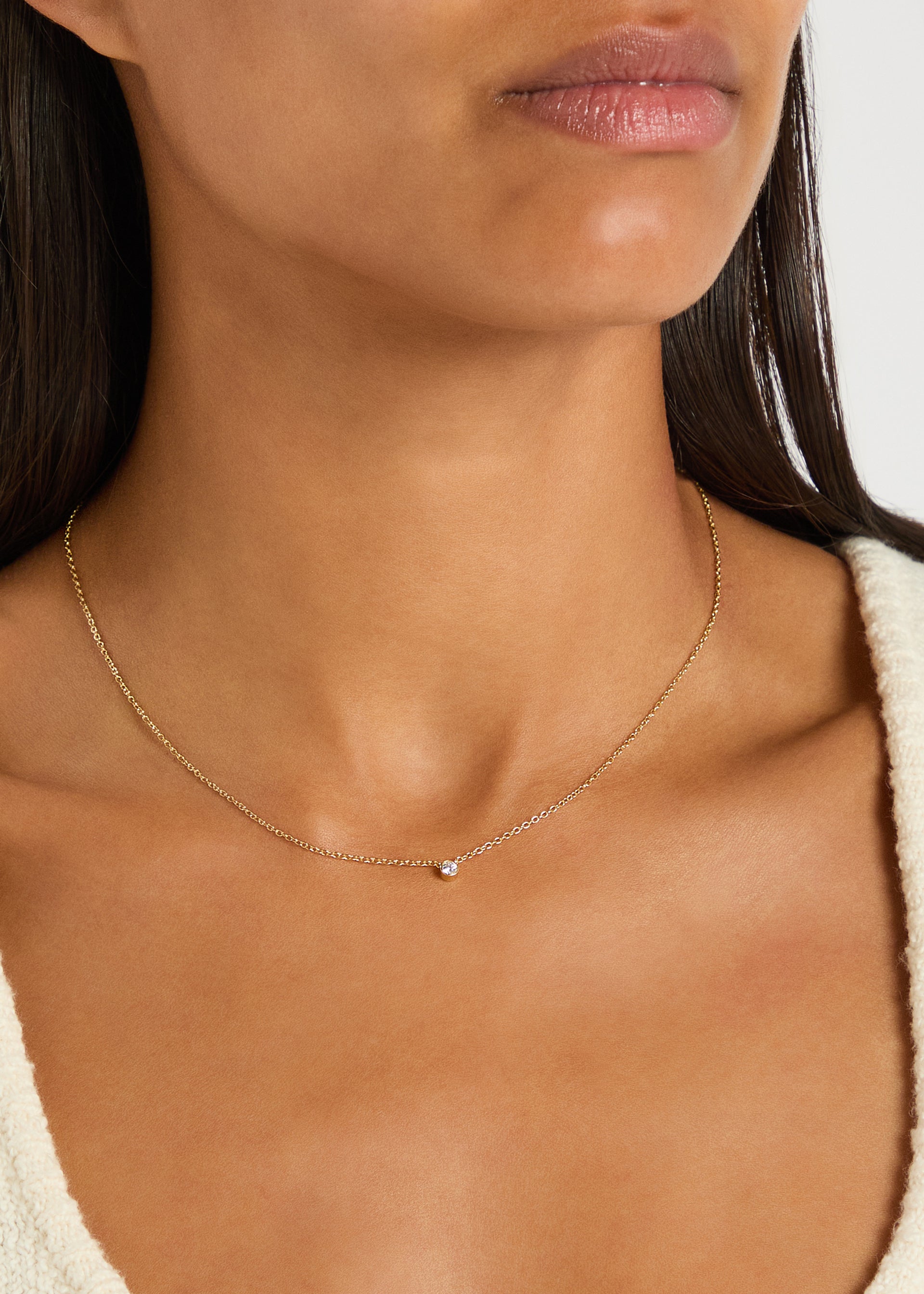 Oda Floating 18kt gold-plated necklace