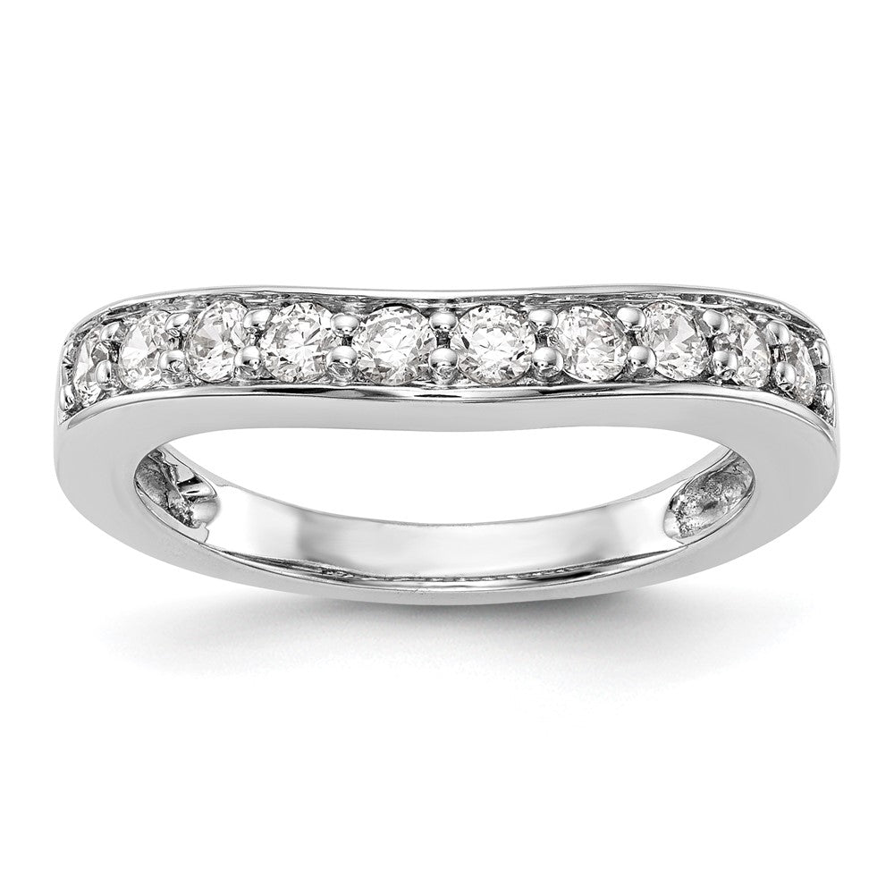 14k White Gold Lab Grown Diamond Wedding Band Ring 1/2ct Clarity- VS Color- D-E
