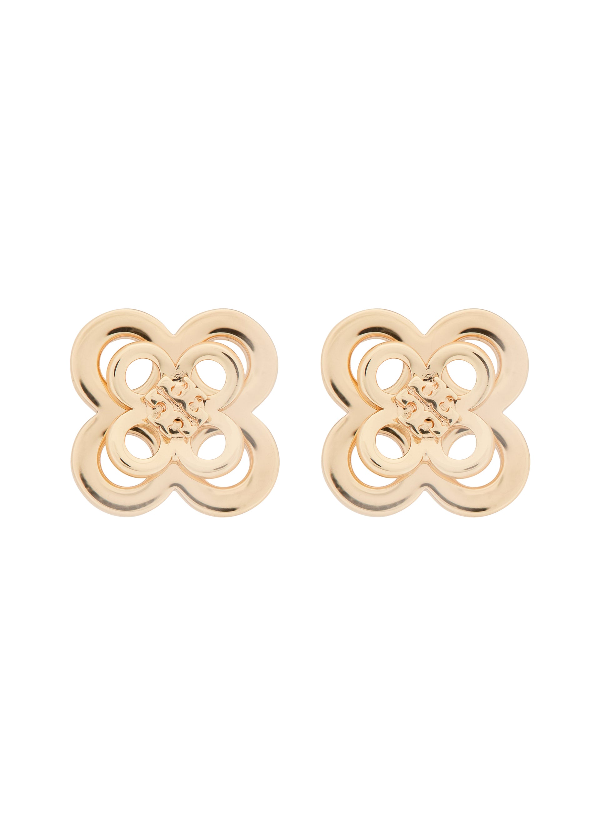Kira Clover 18kt gold-plated stud earrings