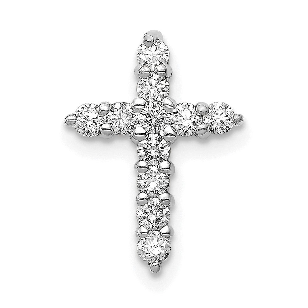 14K White Gold Lab Grown Diamond Cross Pendant (0.3ct VS G-H)