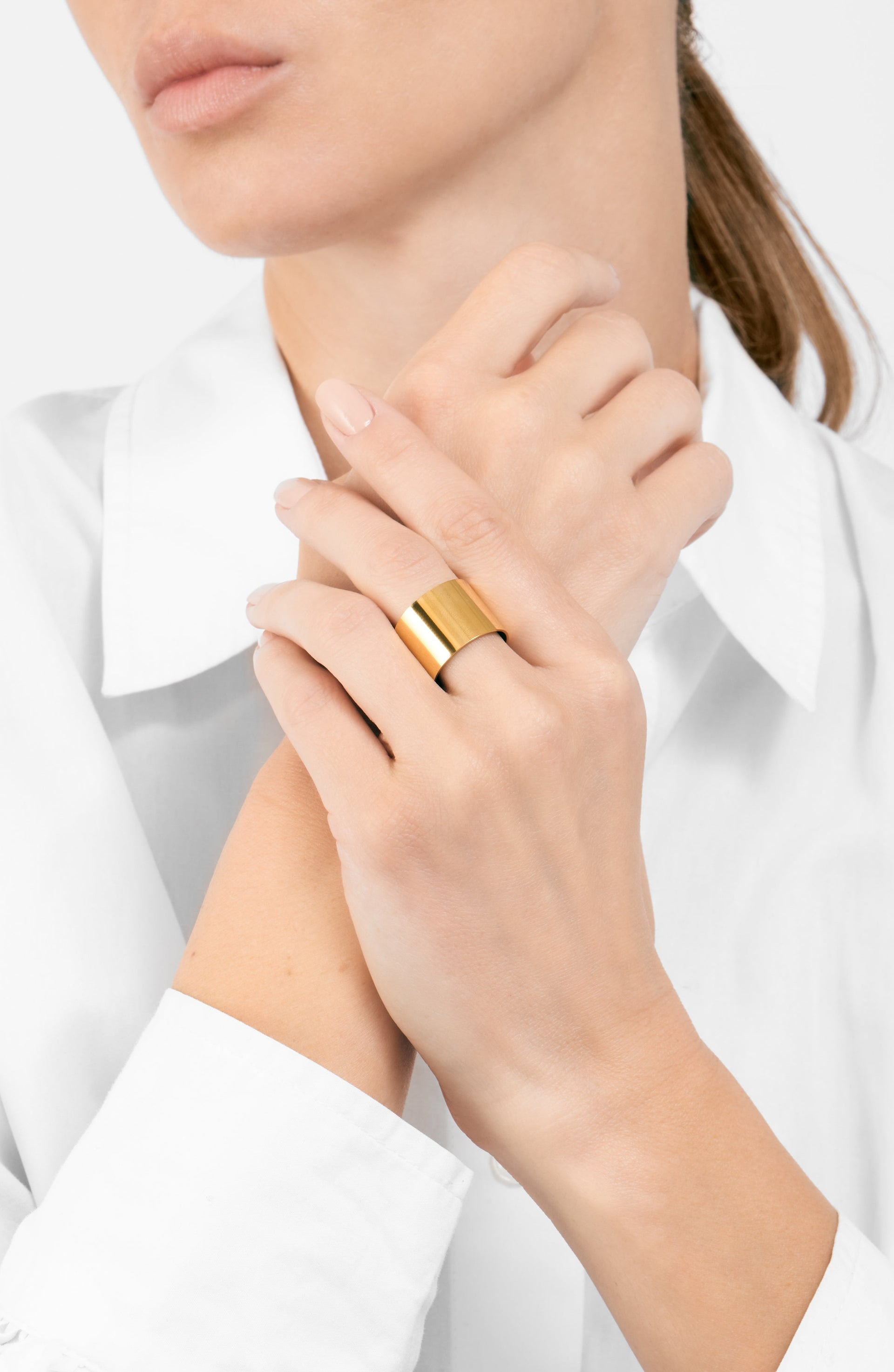 Adornia 15mm Cigar Band gold