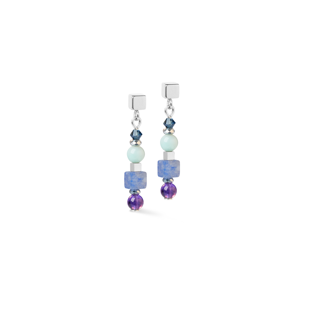 Earrings Shape Mix Spikes Blue Moon