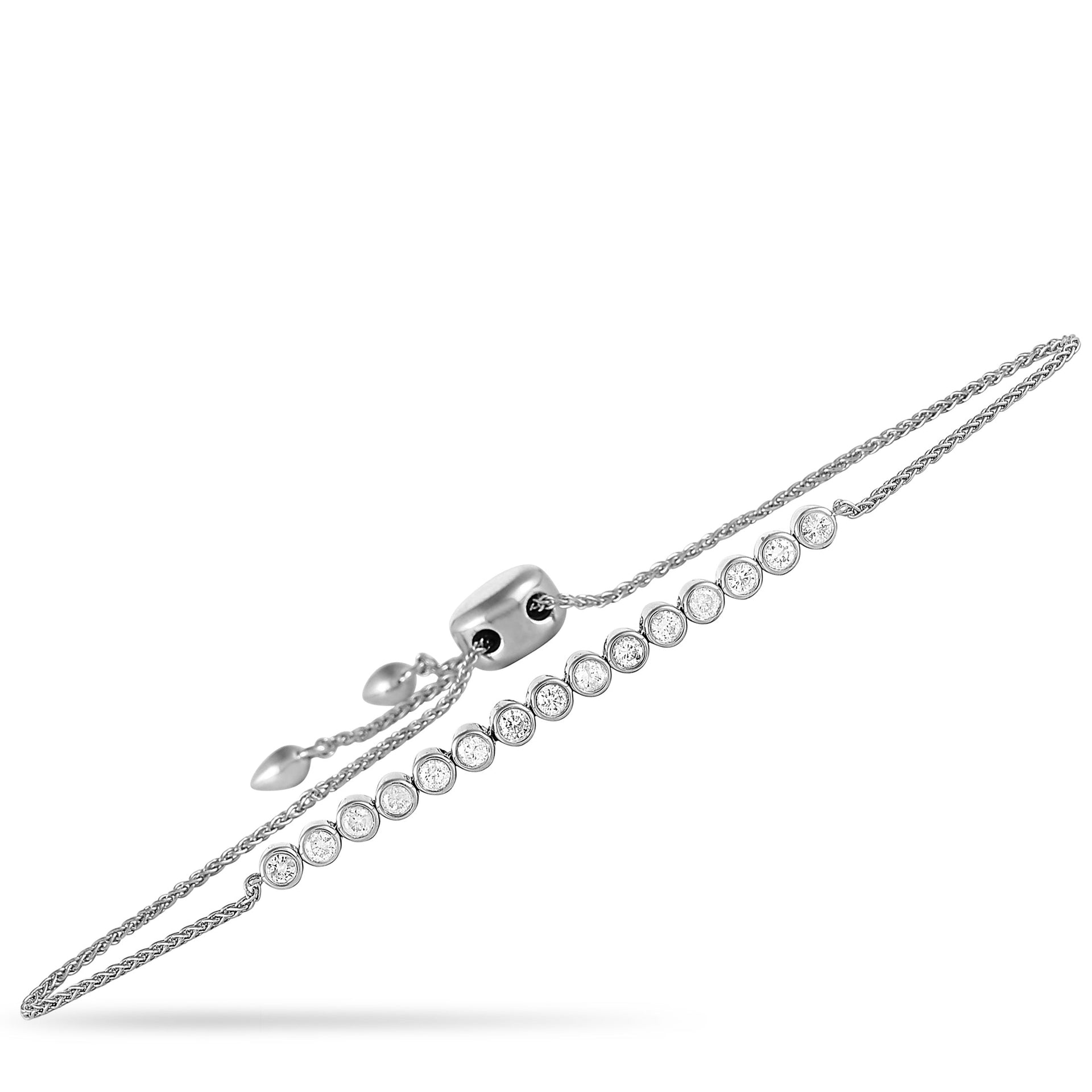 14K White Gold 0.50 ct Diamond Tennis Bracelet