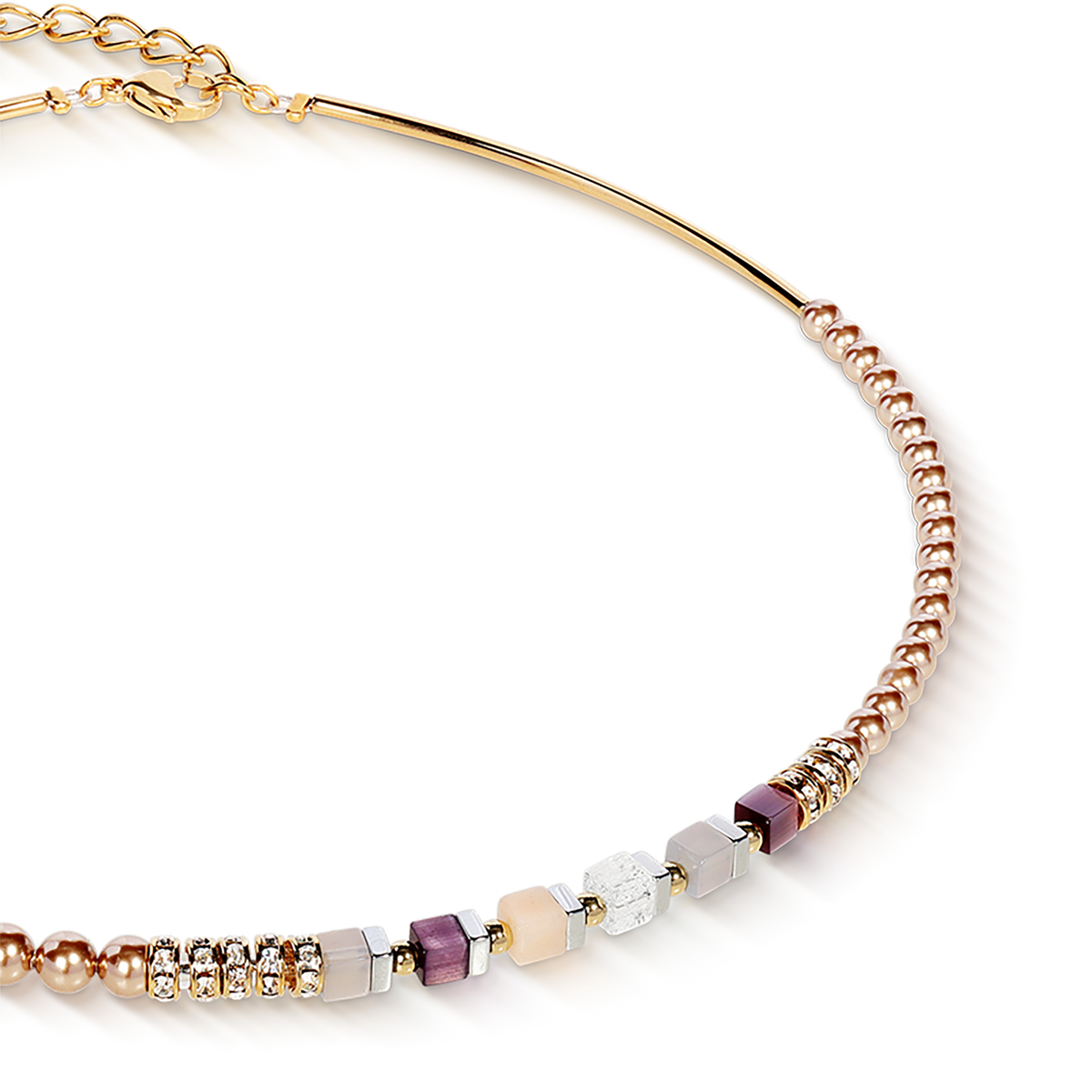 Precious Fusion Offset necklace champagne-blush