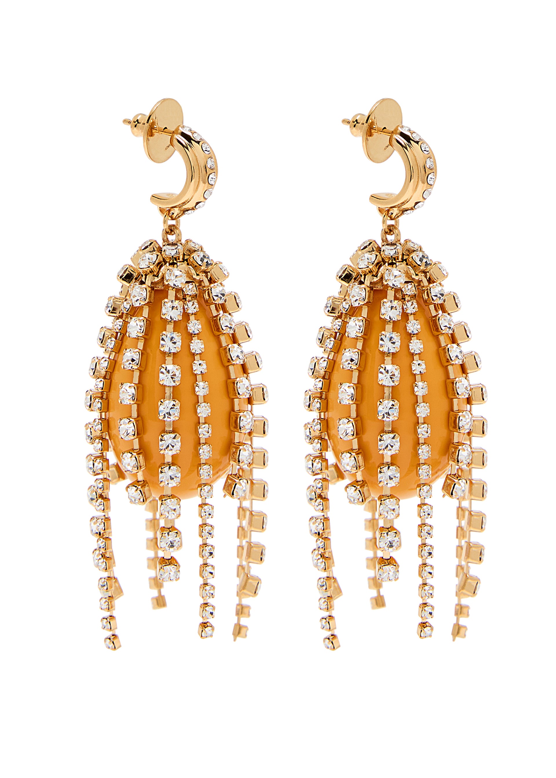The Chloé Glow embellished drop earrings