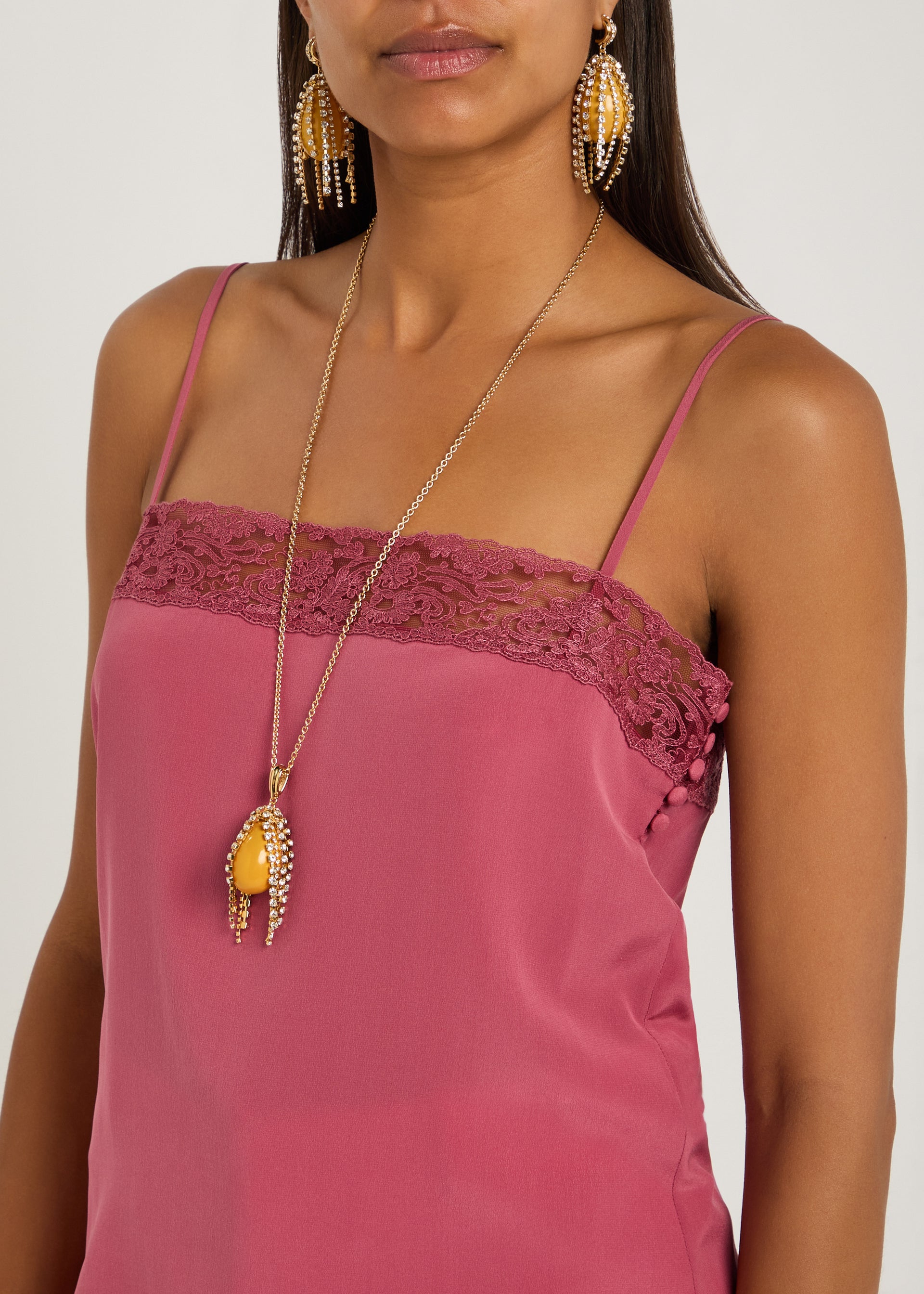 The Chloé Glow embellished necklace