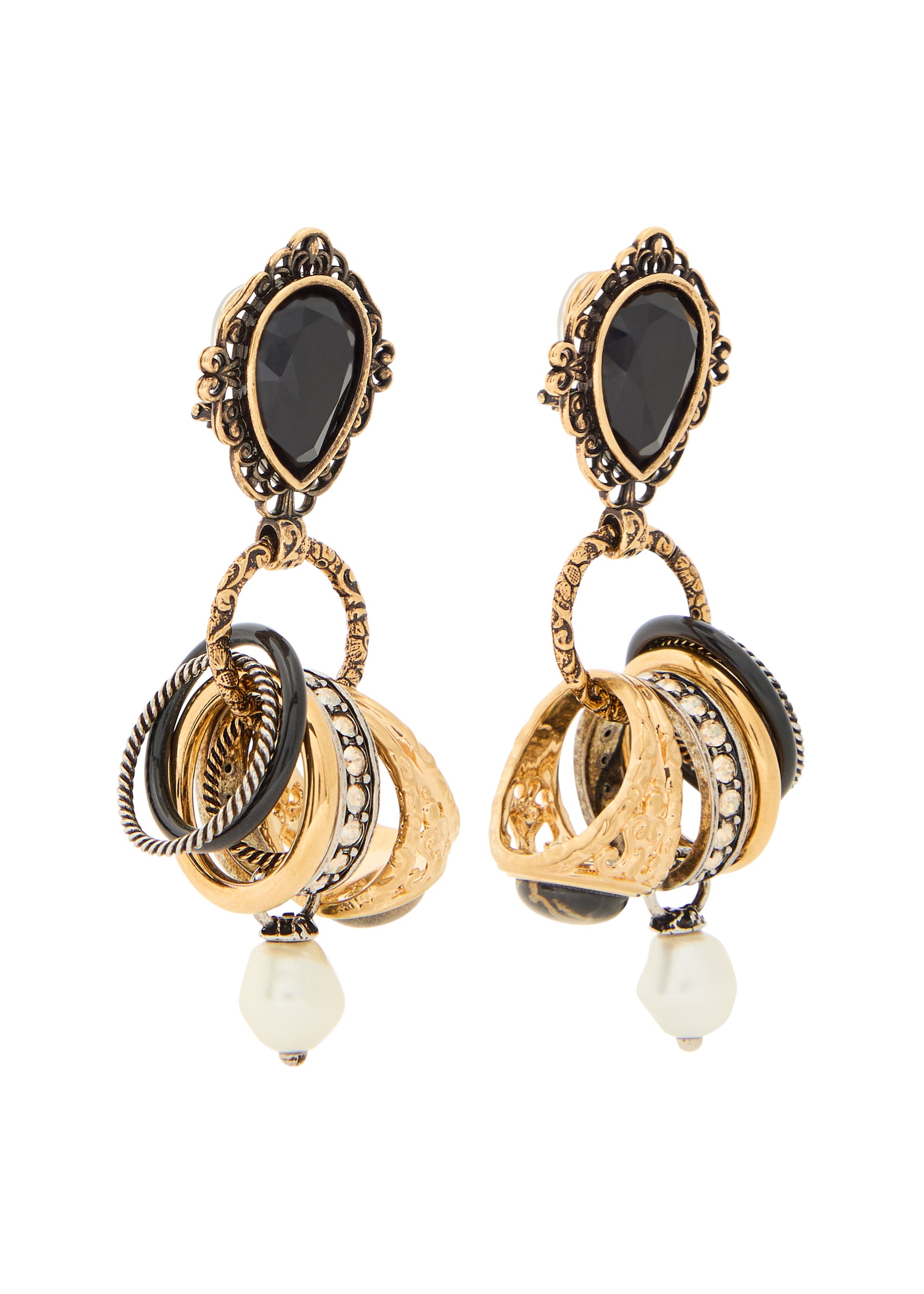 The Chloé Antique Pearls embellished drop earrings