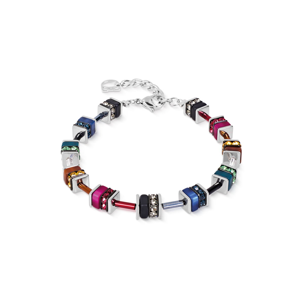 GeoCUBE® Bracelet classic Polaris & Rhinestone multicolour Winter