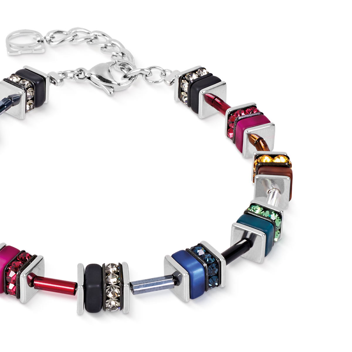GeoCUBE® Bracelet classic Polaris & Rhinestone multicolour Winter