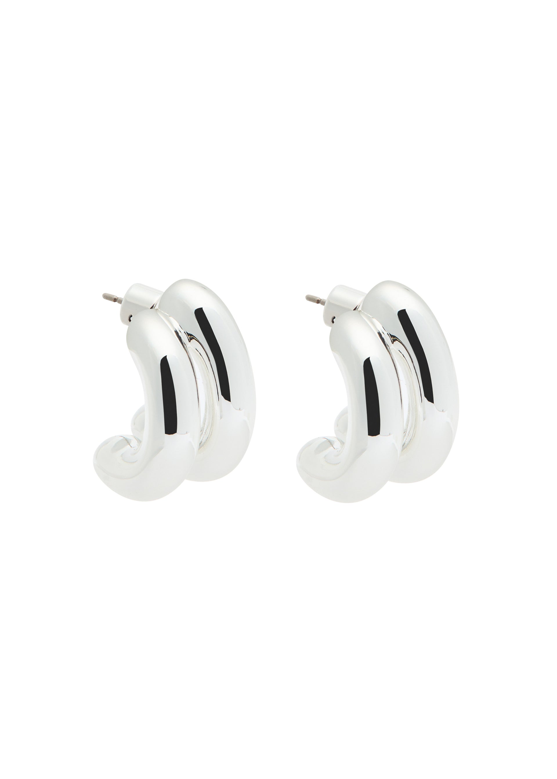 Mini Florence silver-plated hoop earrings