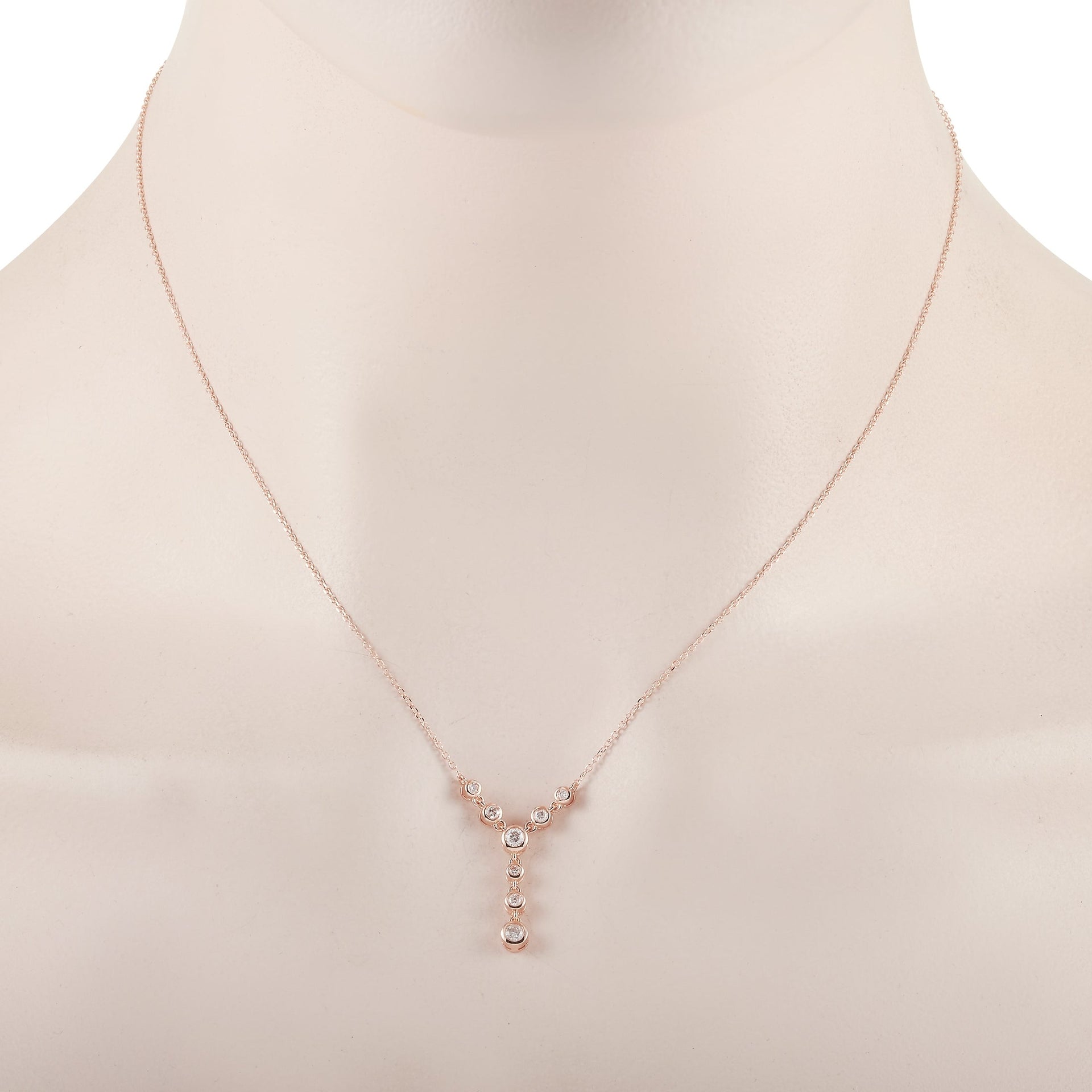 14K Rose Gold 0.25 ct Diamond Necklace