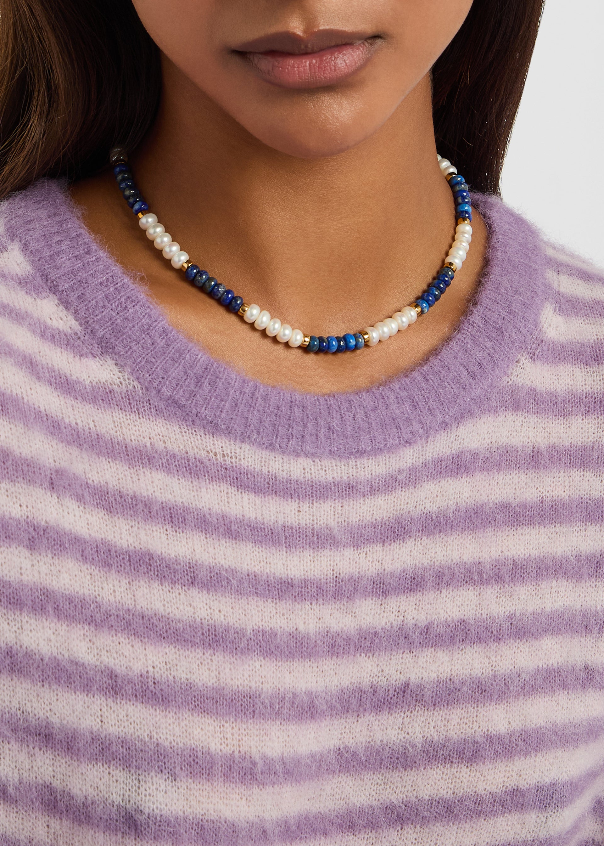 Carter beaded 18kt gold-plated necklace