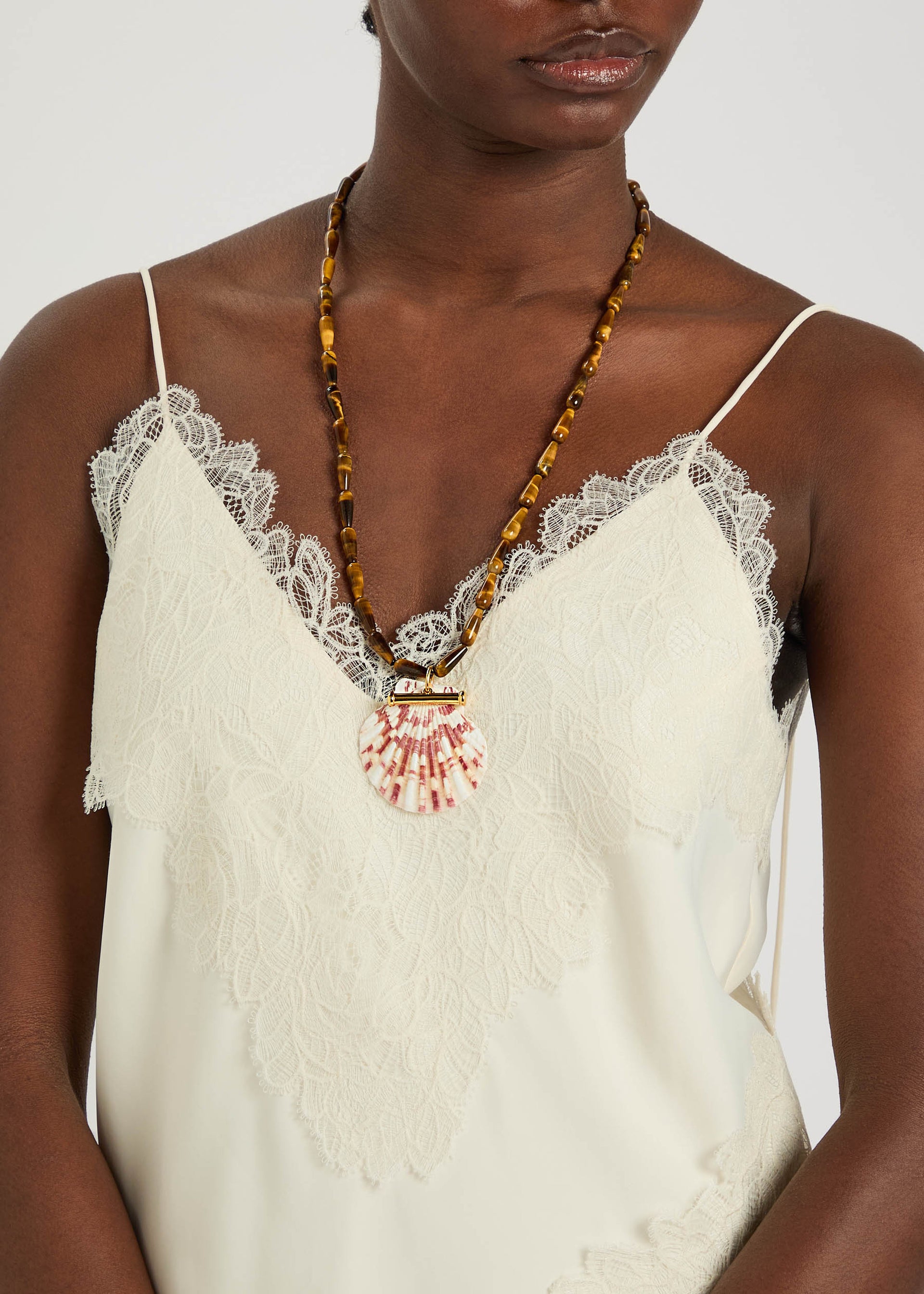 Ginevra Shell beaded necklace