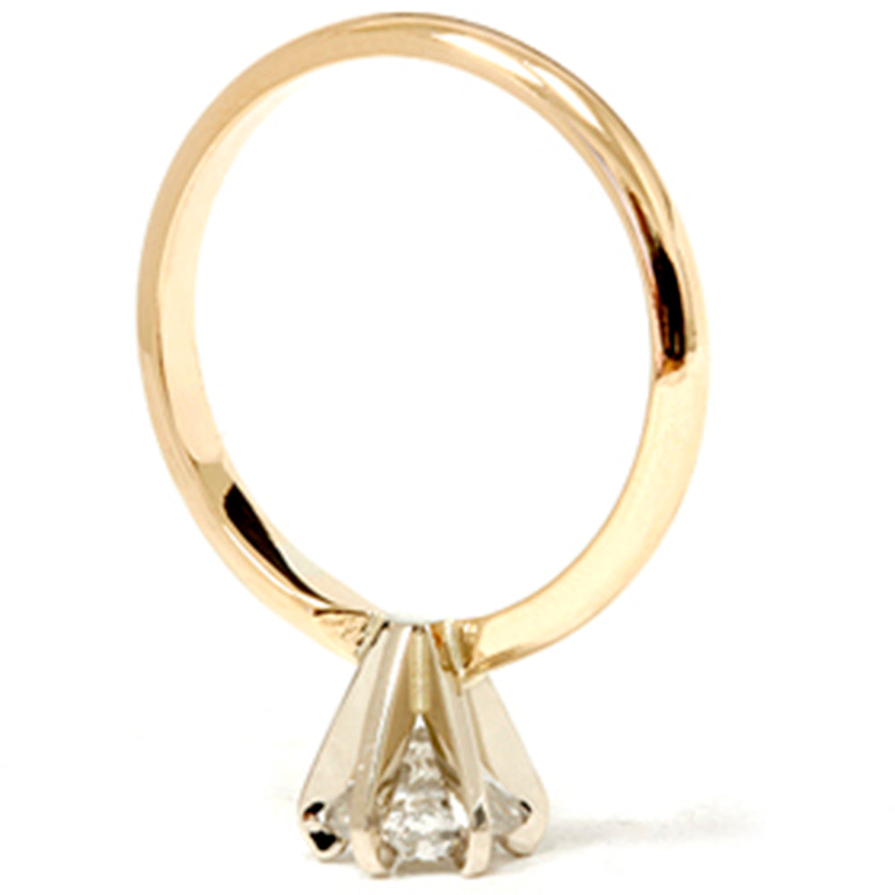 14k Yellow Gold 1ct Round Solitaire Diamond Engagement Ring