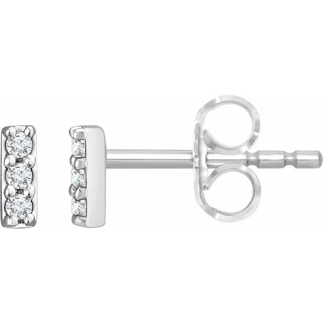 0.05Ct Lab-grown Diamond Earrings in 14K Yellow Gold