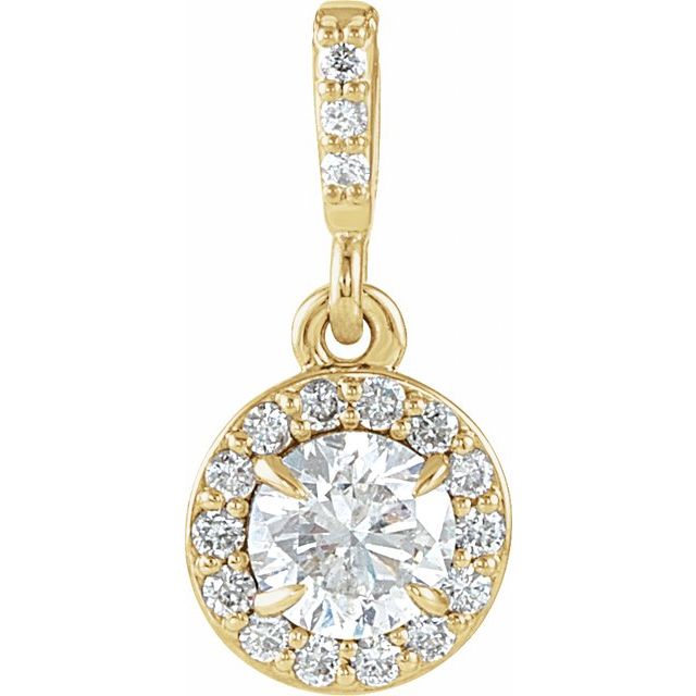 3.8Ct Lab-grown Diamond Halo Pendant in 14K White Gold