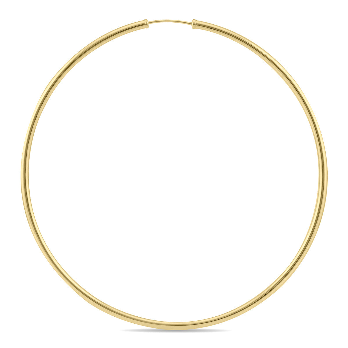 80Mm Endless Hoop Earrings 14K Yellow Gold