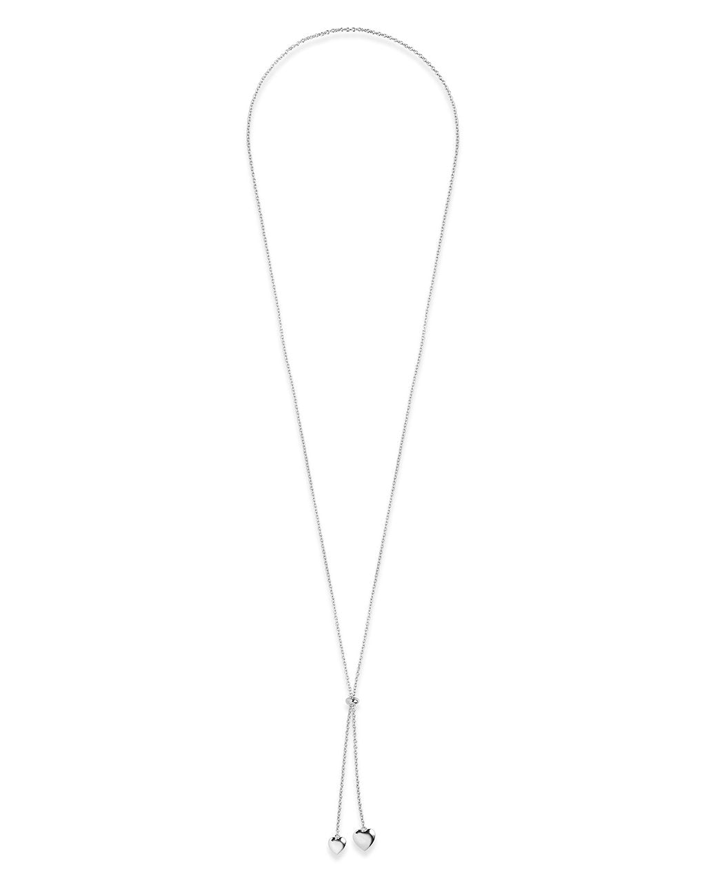 Dangling Heart Bolo Slider Necklace