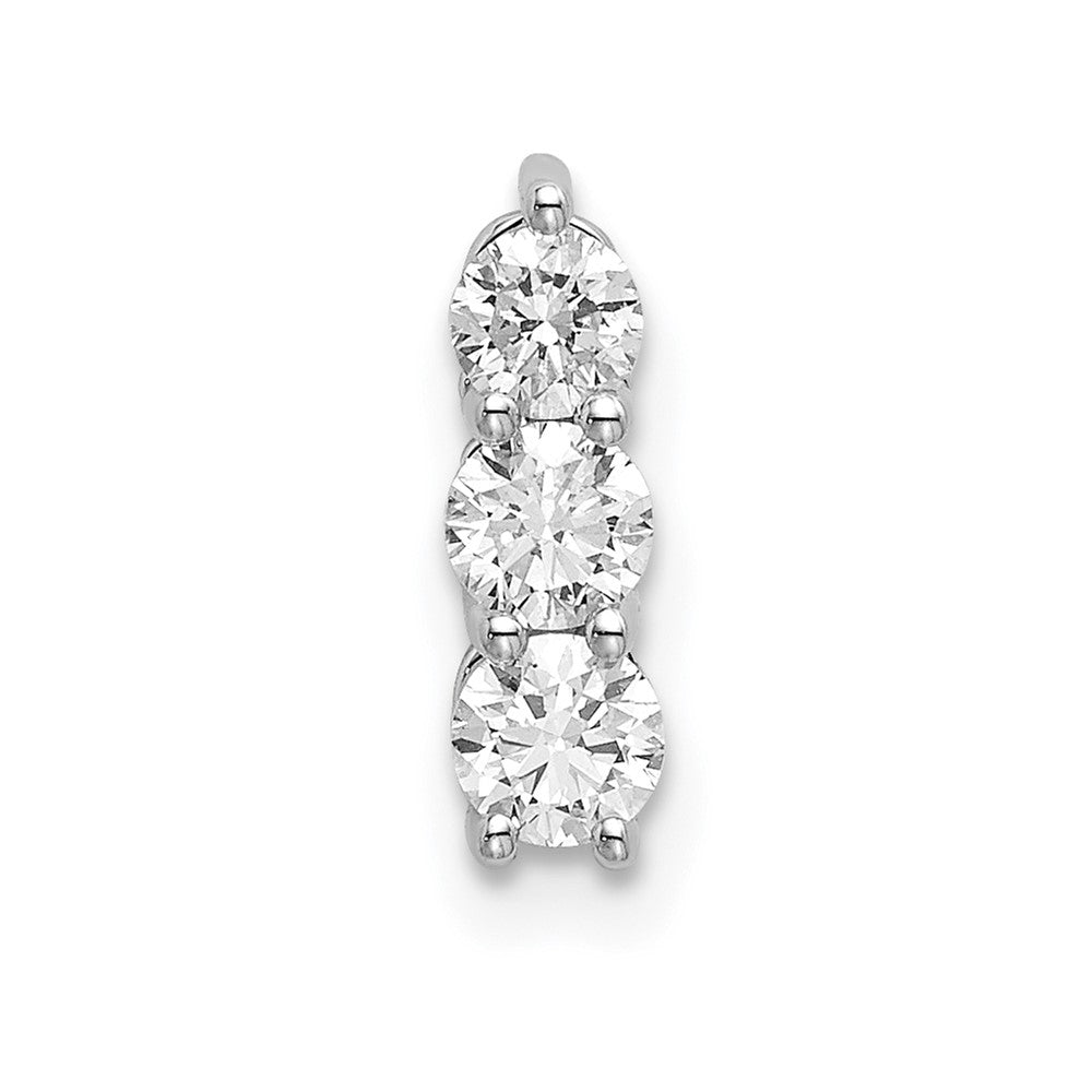 14K White Gold Lab Grown Diamond 3-stone Pendant (0.34ct VS G-H)
