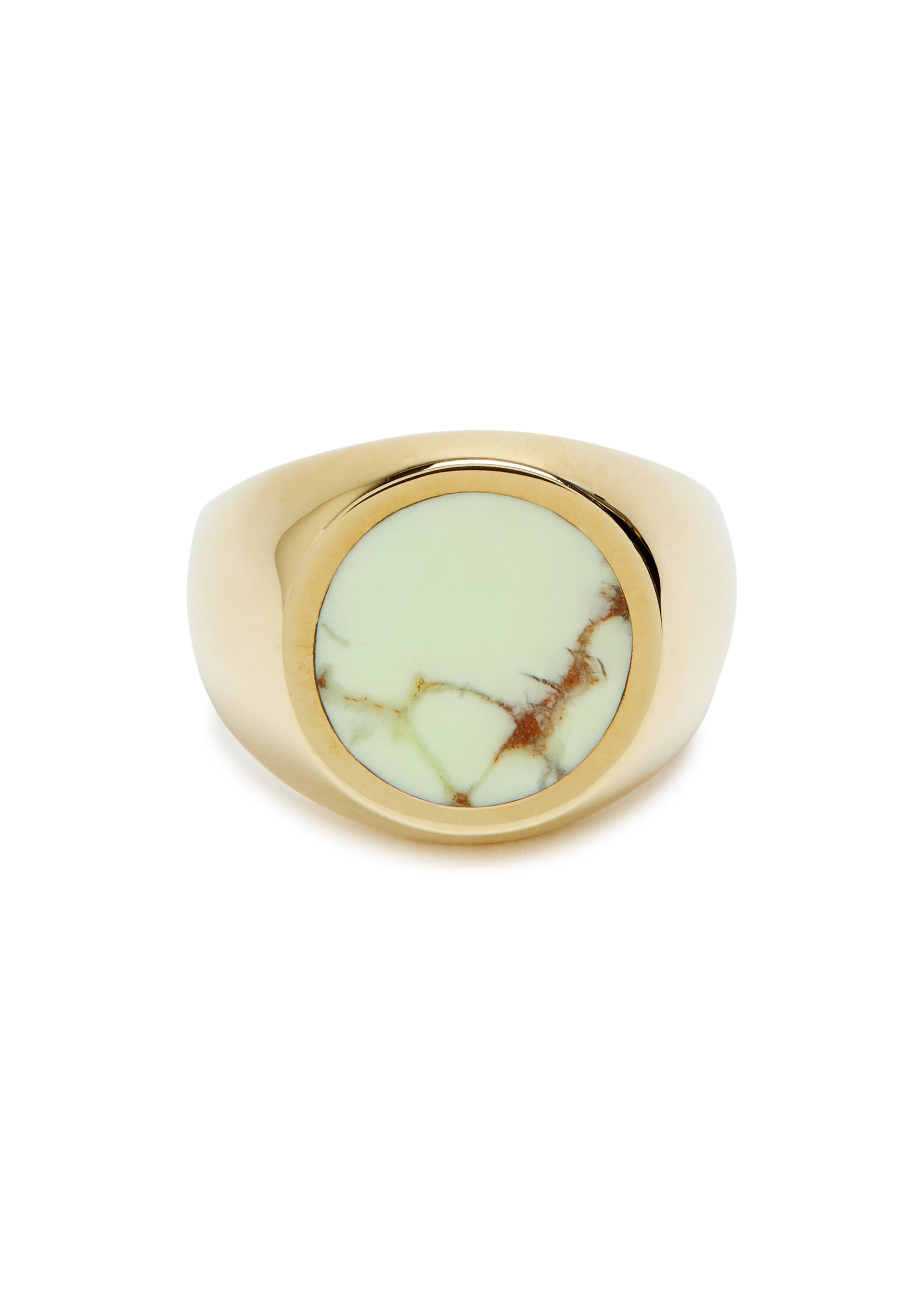 Stone-embellished signet ring