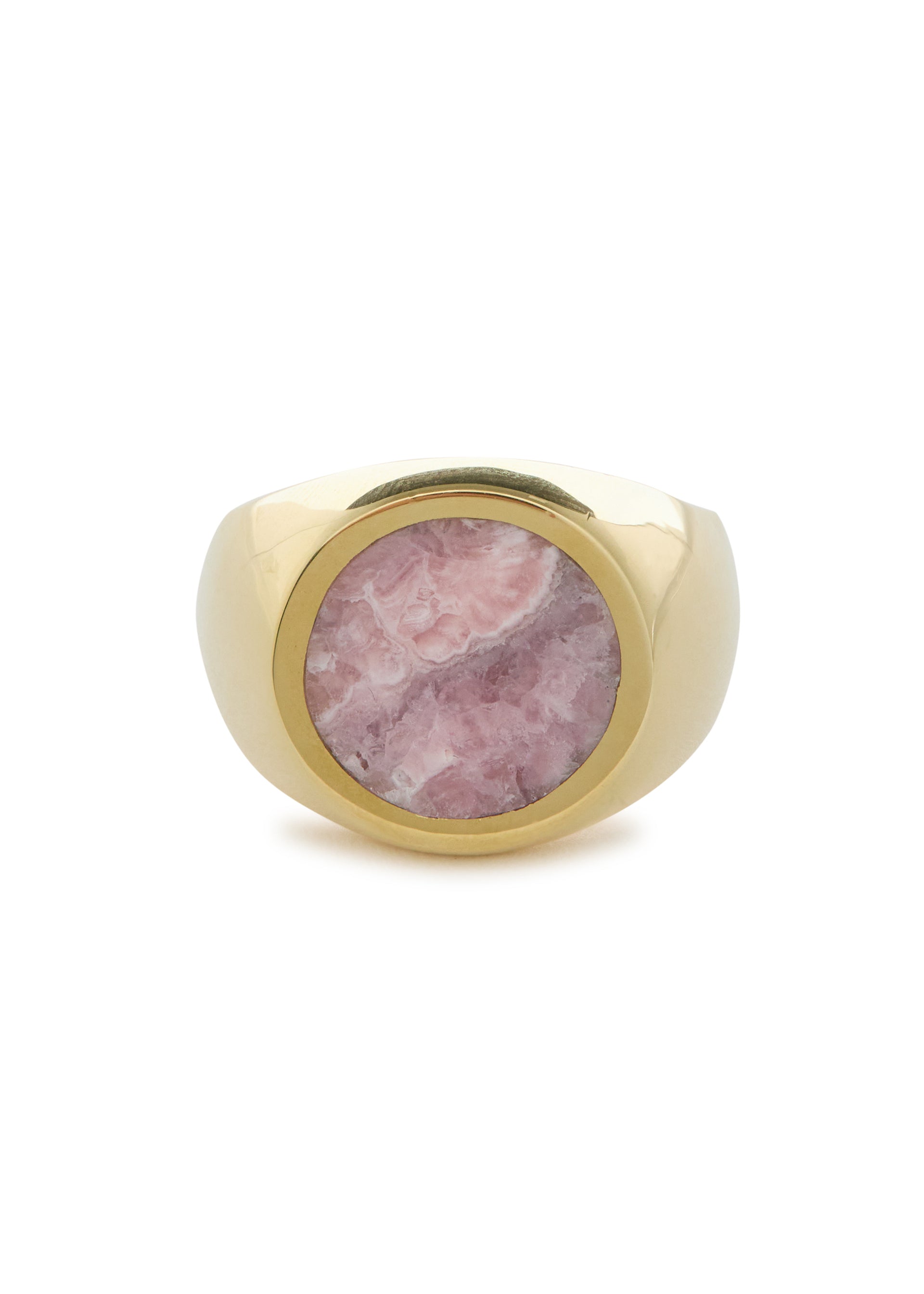 Stone-embellished signet ring