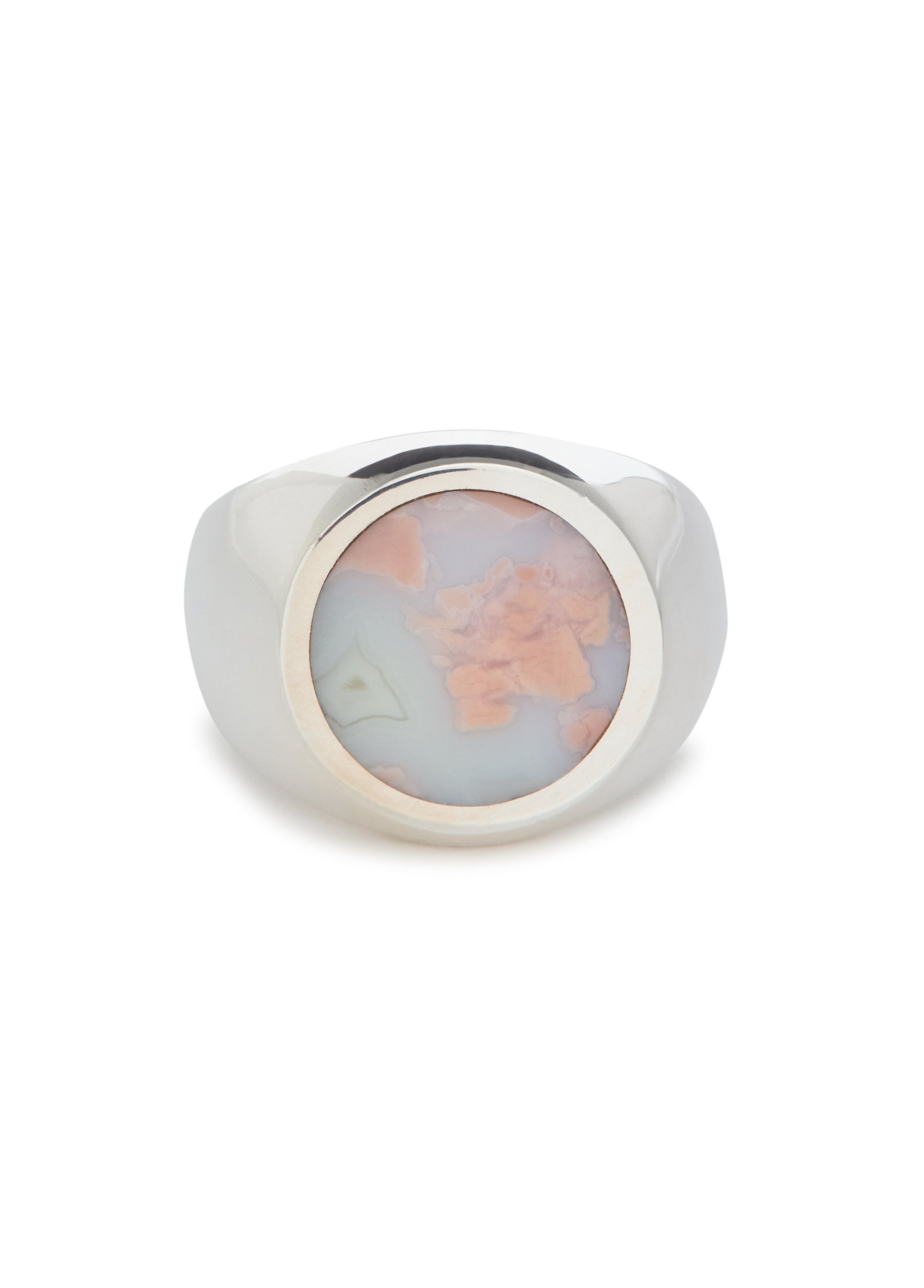 Stone-embellished signet ring