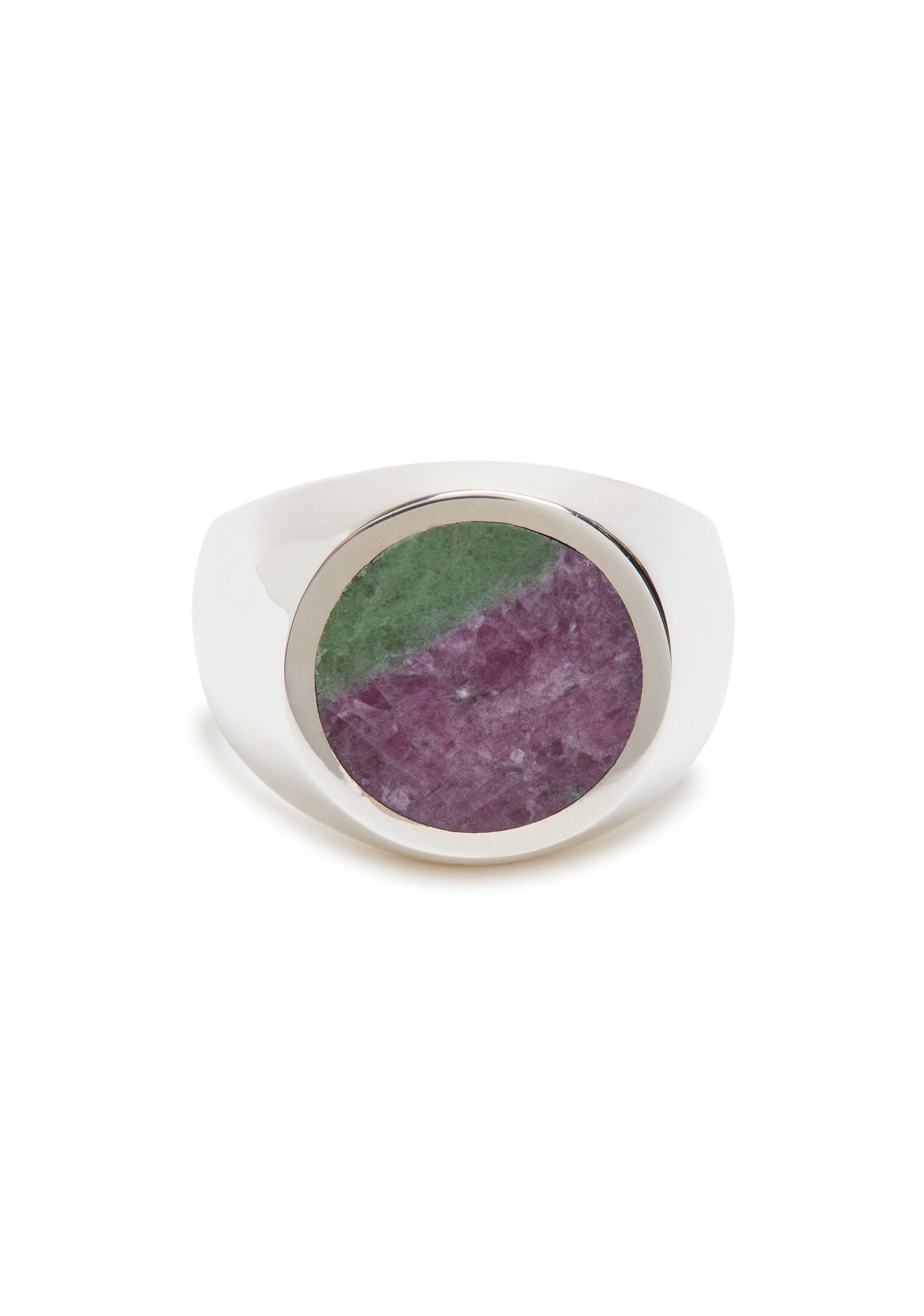 Stone-embellished signet ring