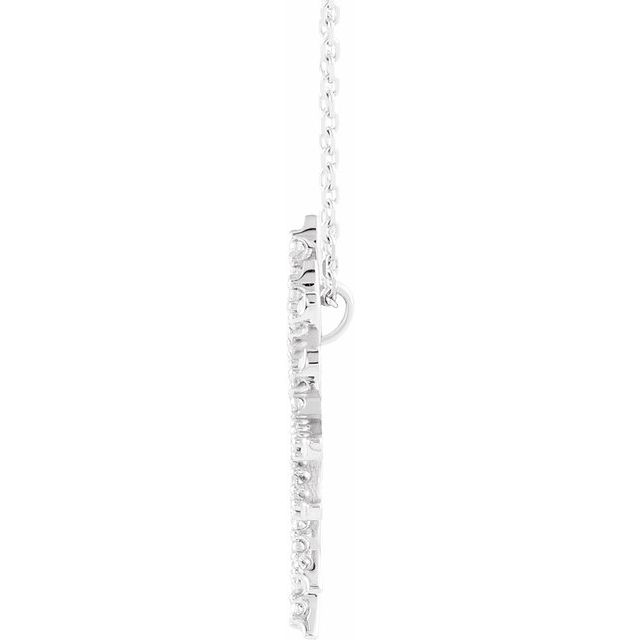 1.3Ct Natural Diamond Necklace in 14K White Gold